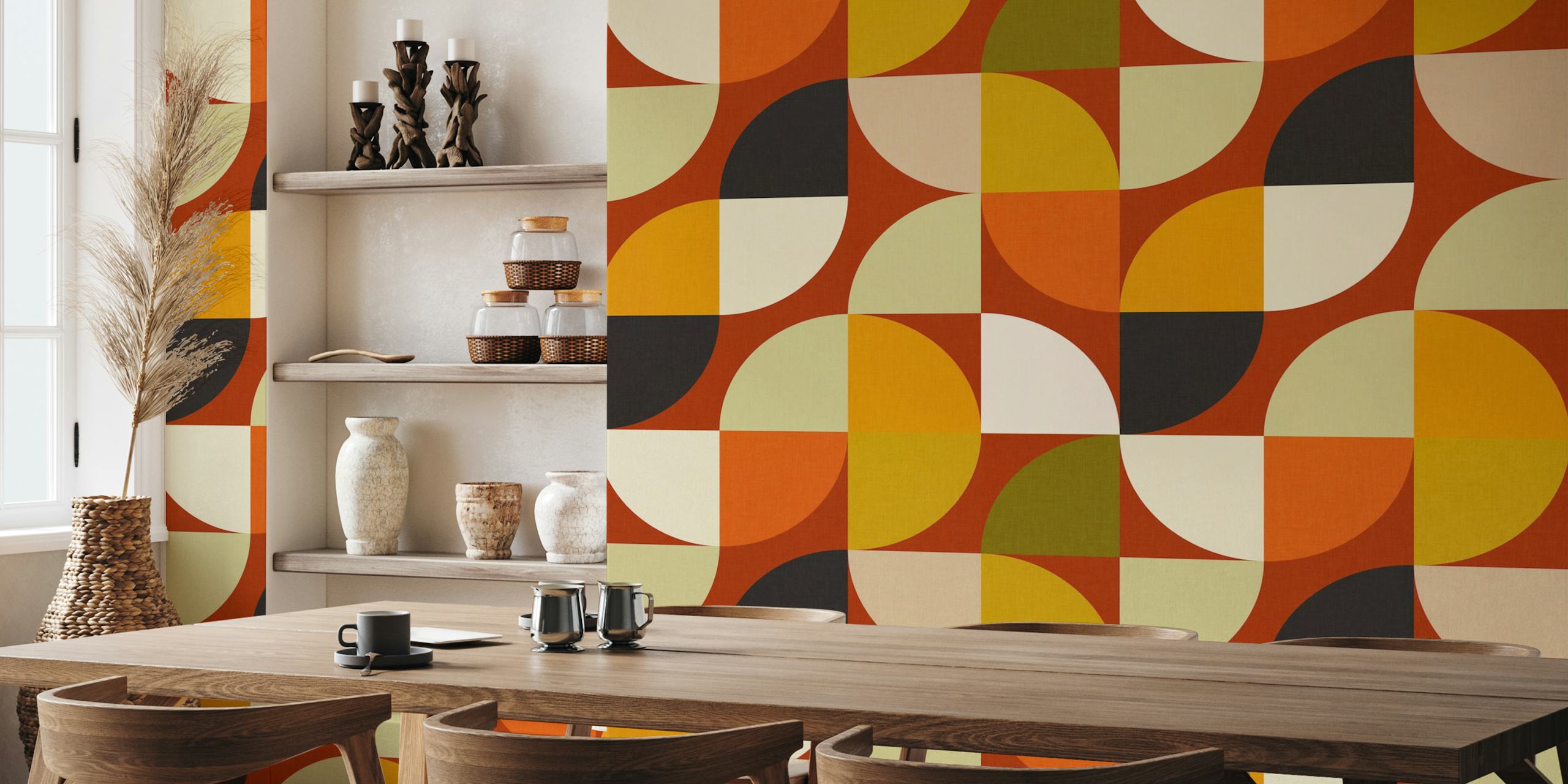 Ταπετσαρία Geometric pattern σε ένα σύγχρονο δωμάτιο