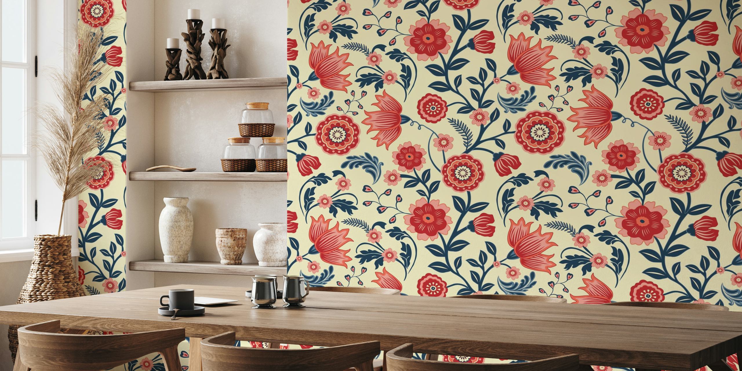 Chinoiserie Vintage Indian Floral wallpaper
