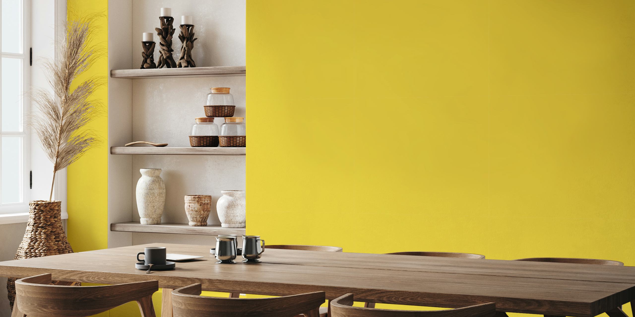 Solid Yellow Mustard Saffron papel de parede