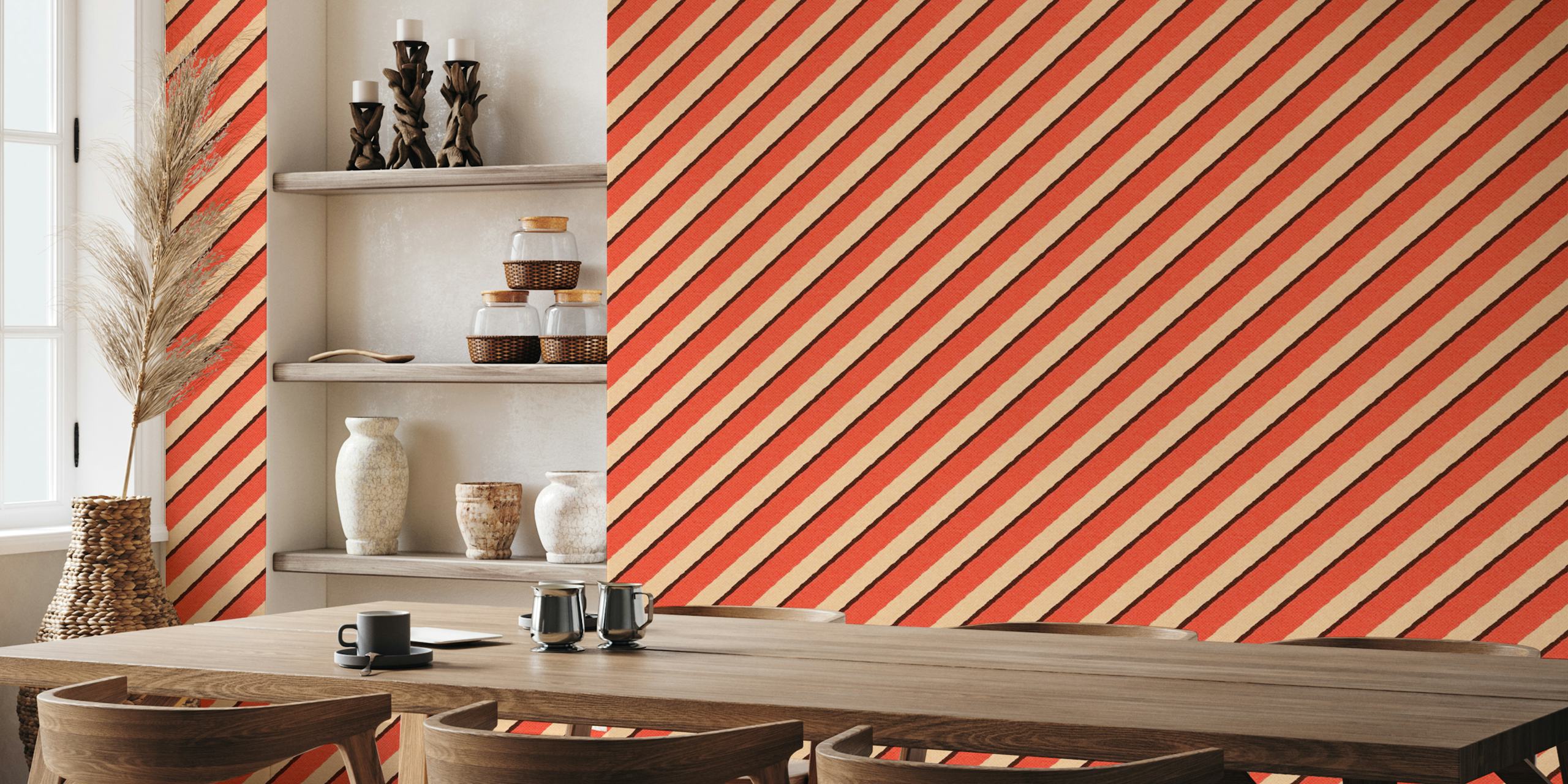 Stripes wallpaper displayed in a room