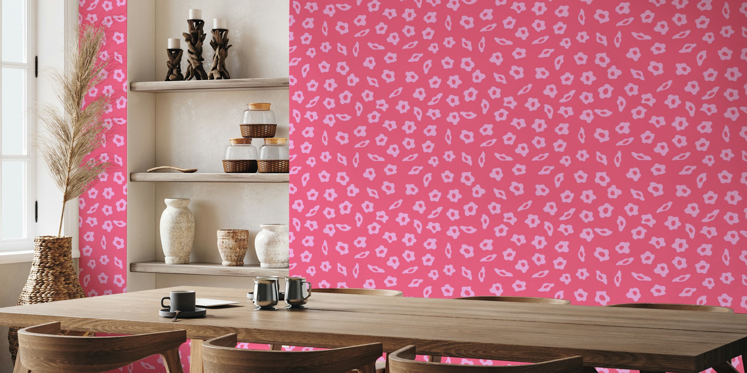 Cottage Blooms Simple Retro Floral Tapet I Et Rom