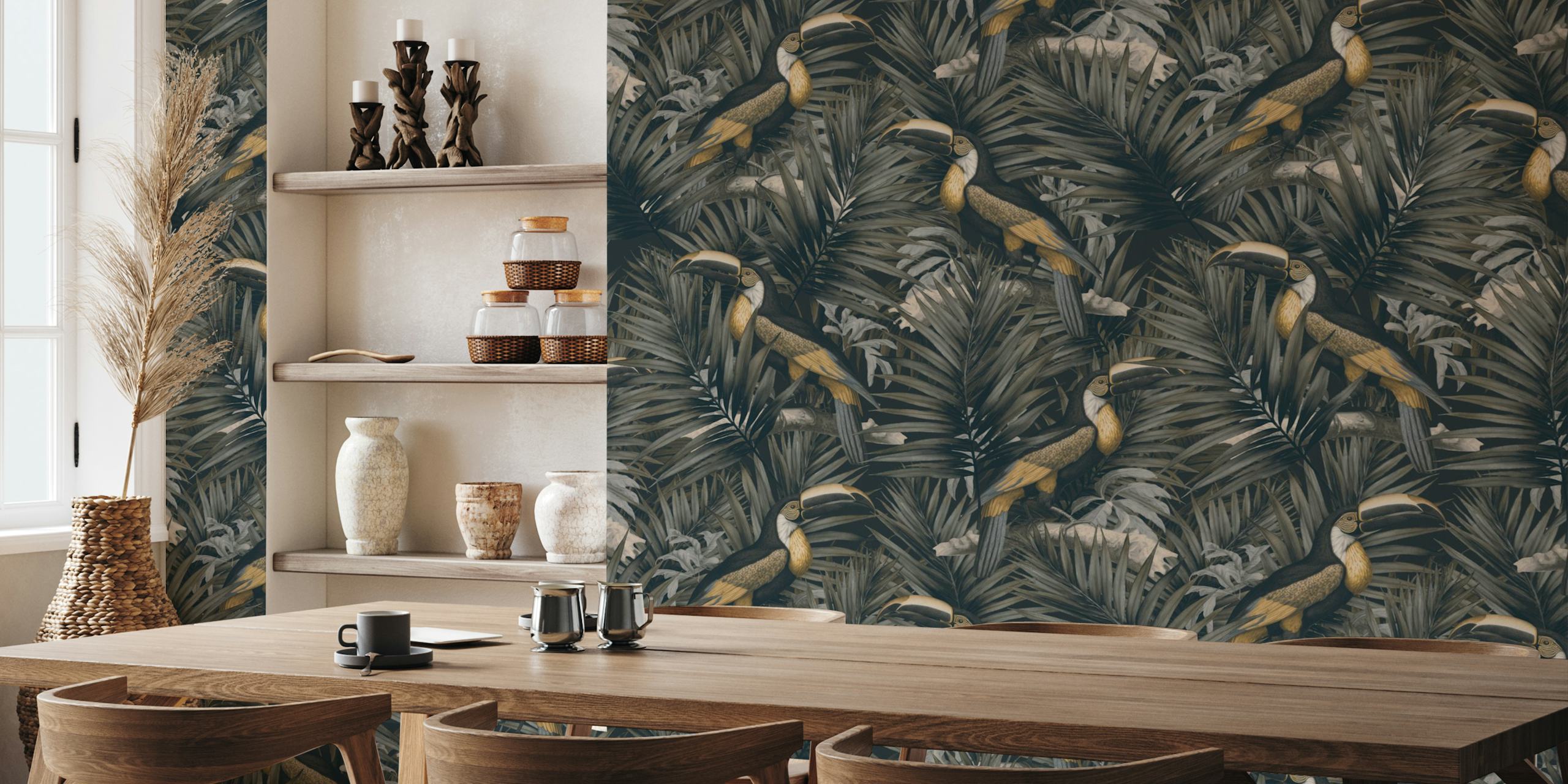 Papier peint Toucans dans un cadre tropical