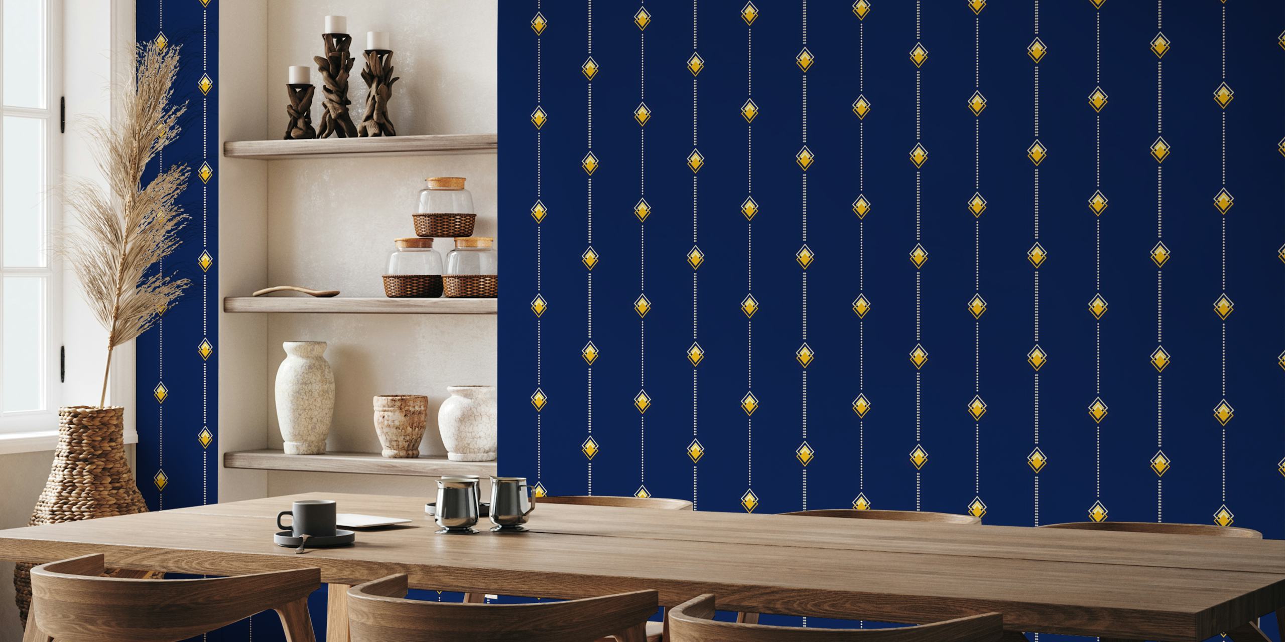 Diamonds in the Sky wallpaper in een stijlvolle kamer