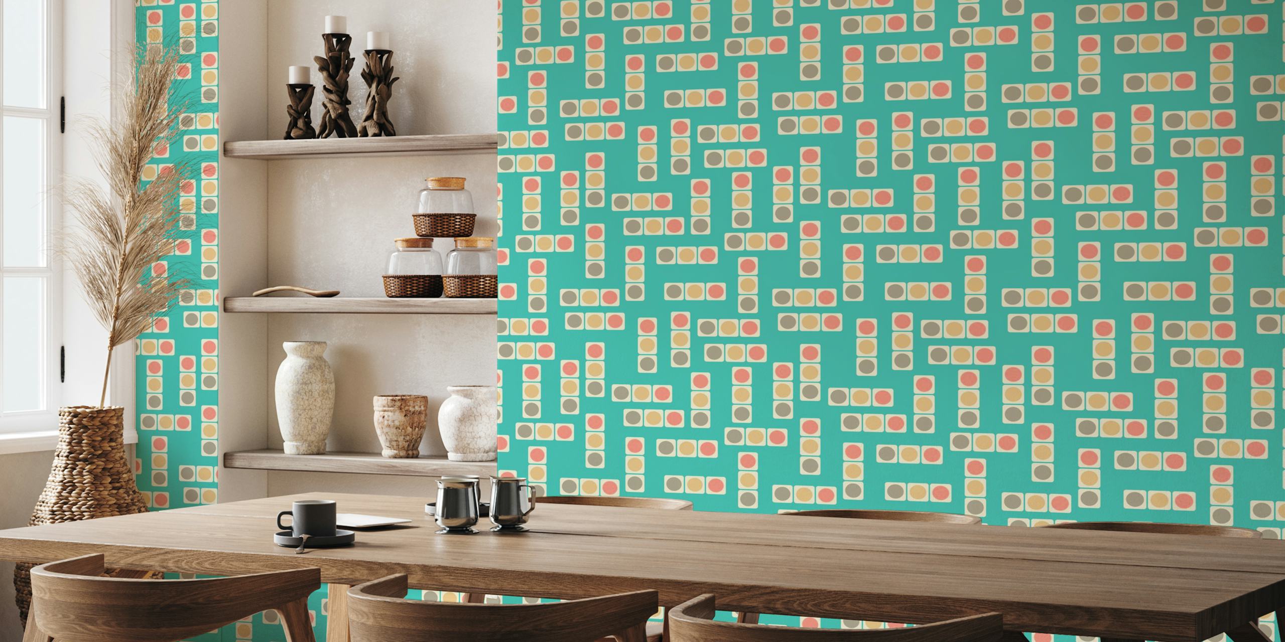 Traffic lights geometric wallpaper design