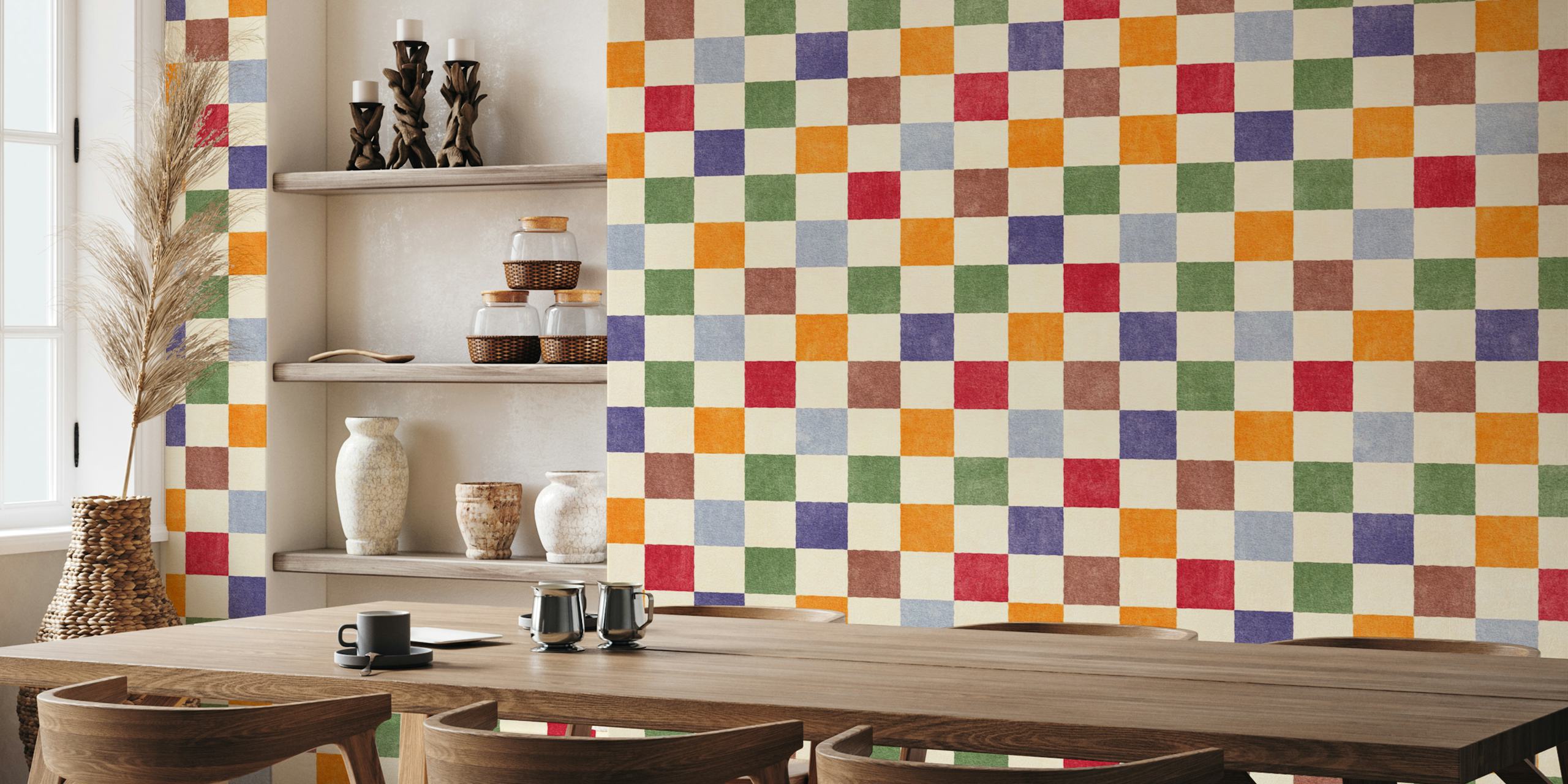 Šareni Uzorak Wallpapera Checker