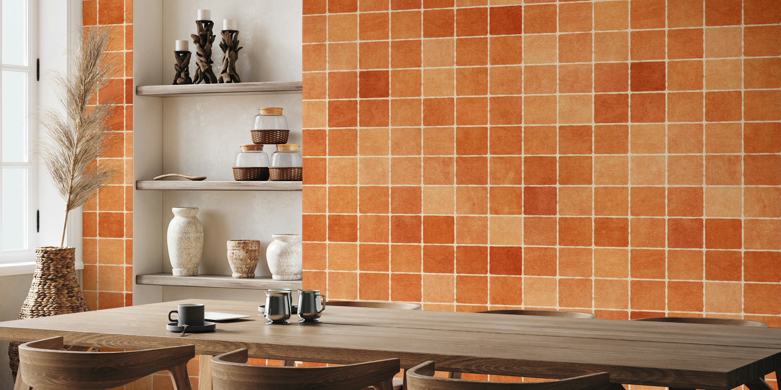 Mosaic - 001 - Copper Wallpaper In A Room