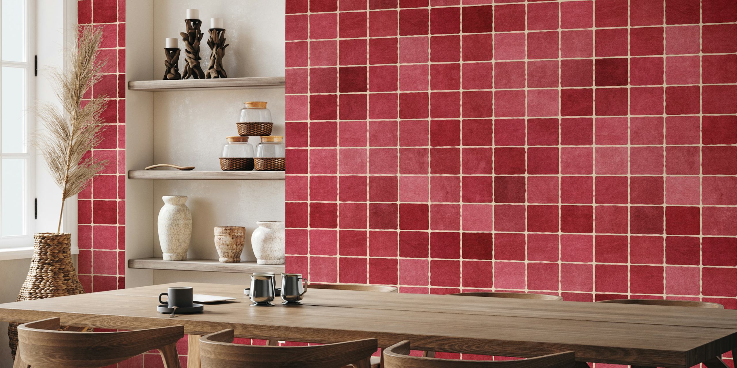 Mosaic - 001 - Goji Berry wallpaper in a room
