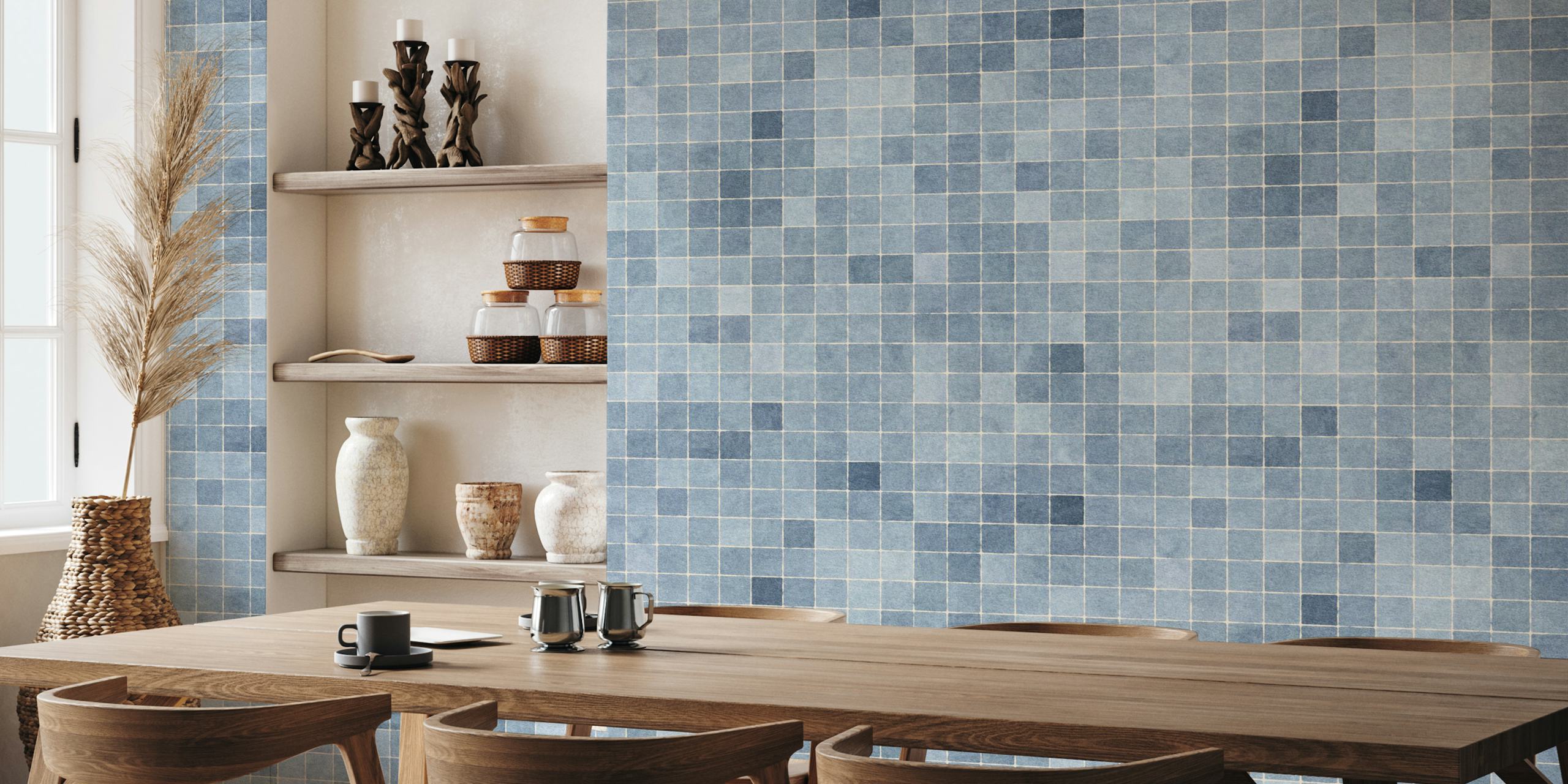Mosaic - 002 - Stone wallpaper design in a room
