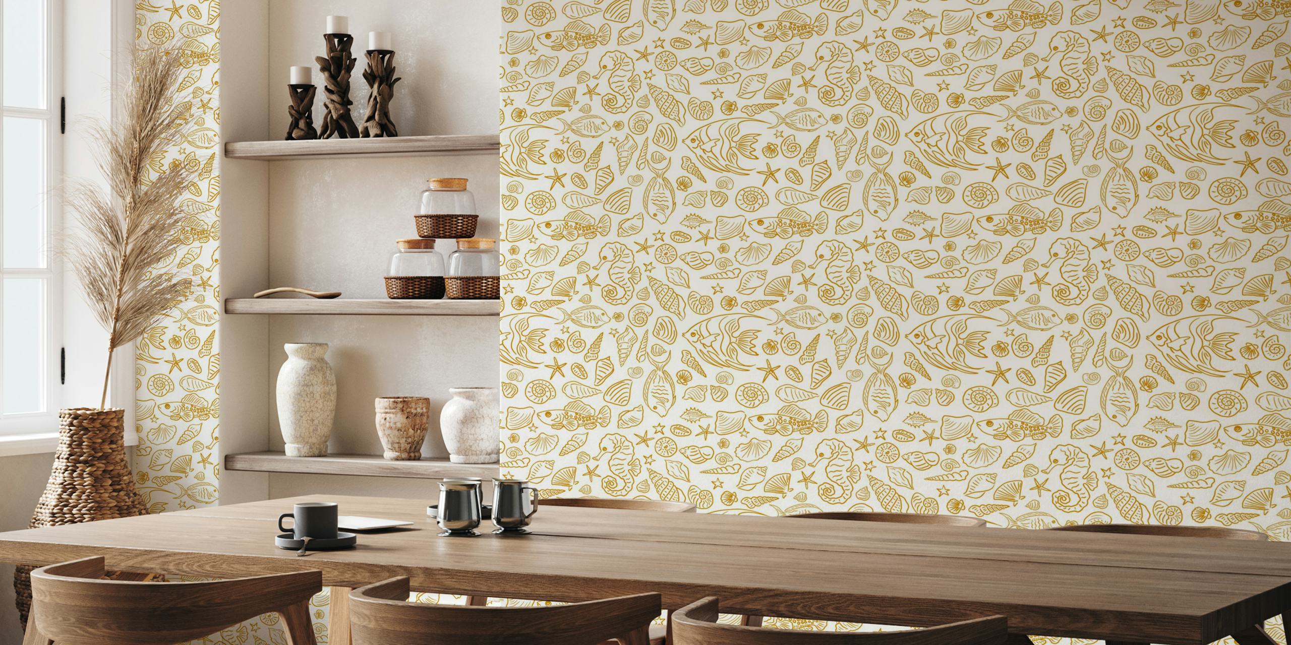 Underwater Hand-made Doodles wallpaper design