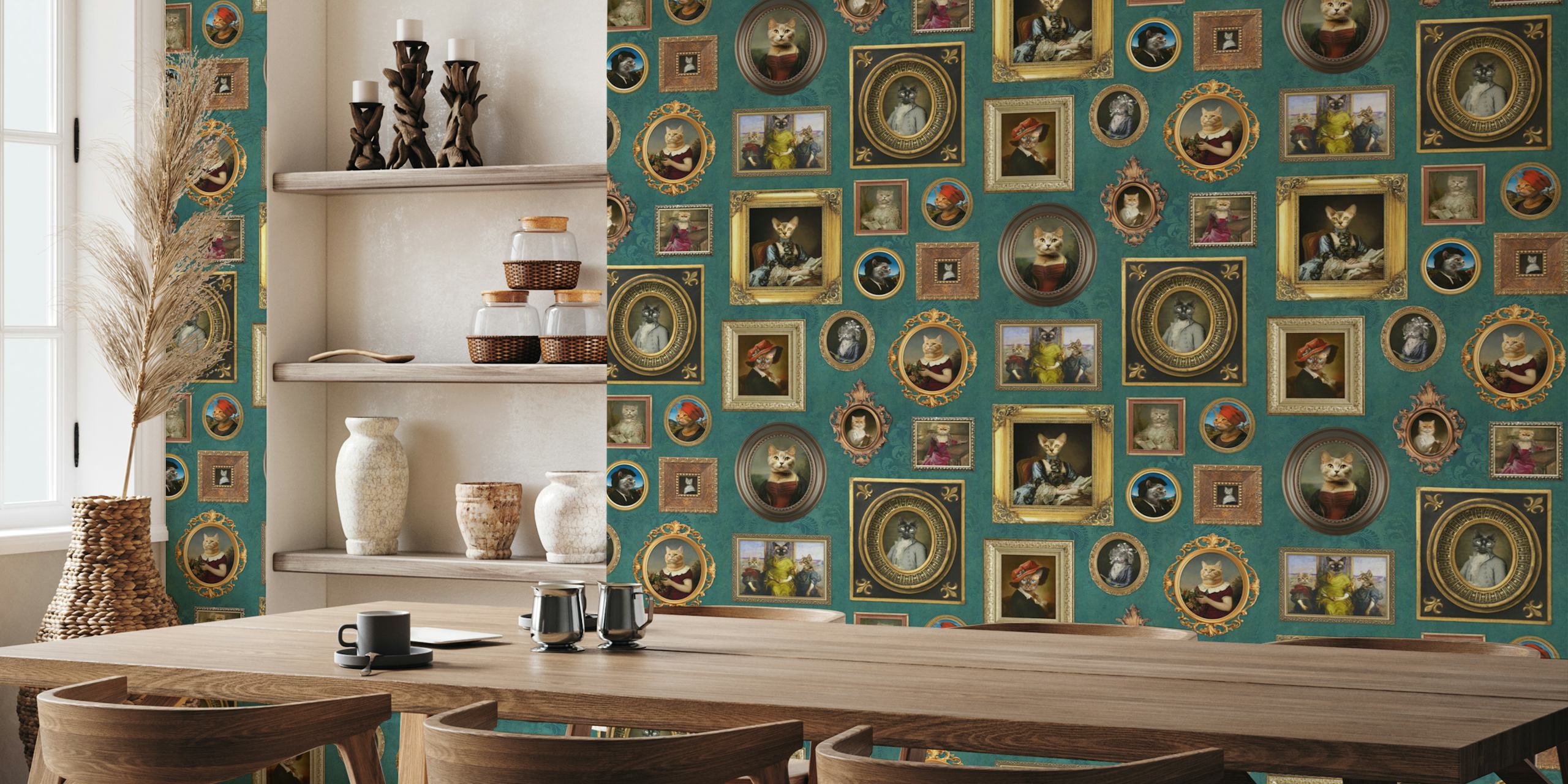 Cat Lovers wallpaper i ett stiligt rum
