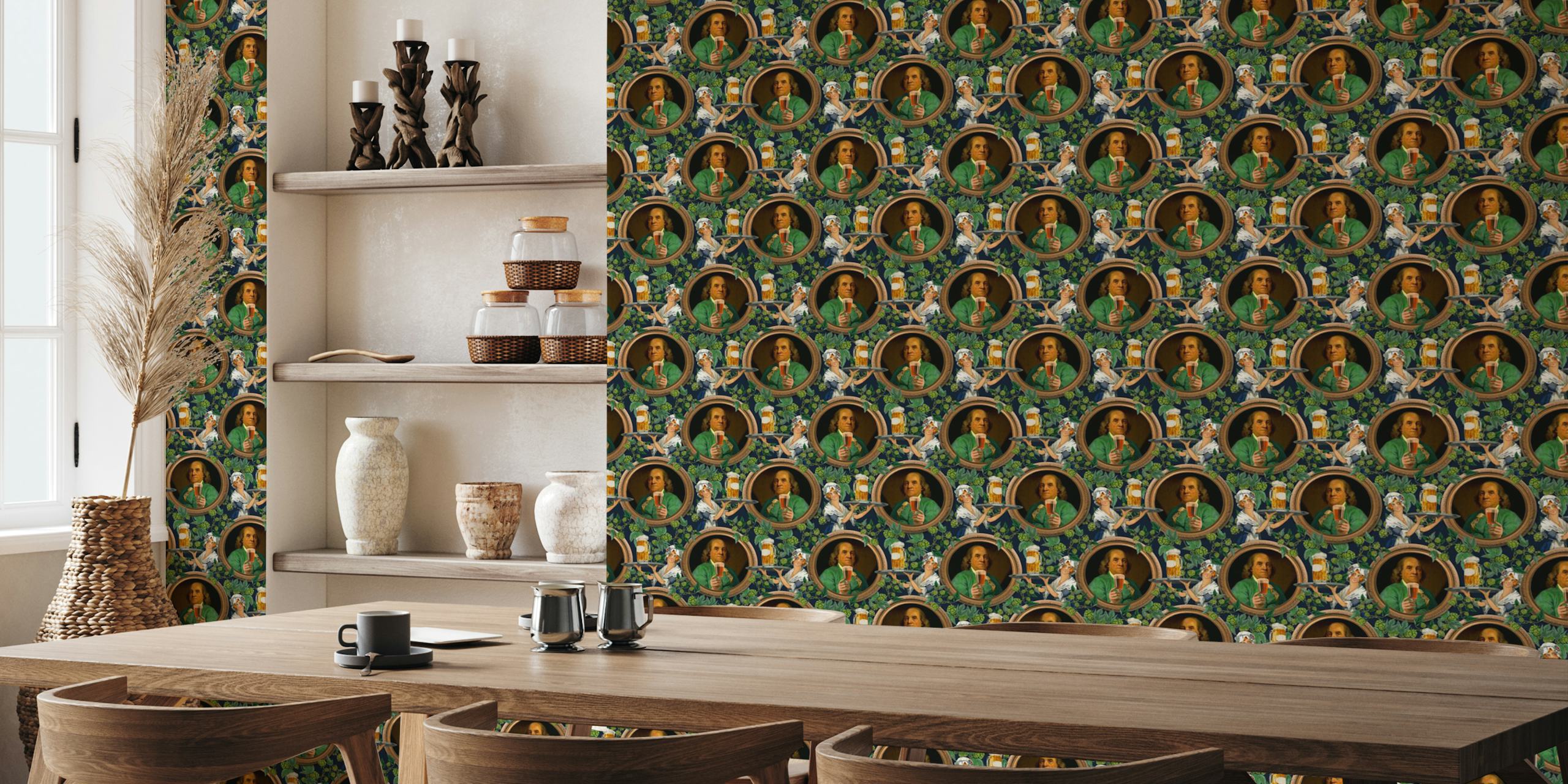 Benjamin Franklin themed wallpaper design