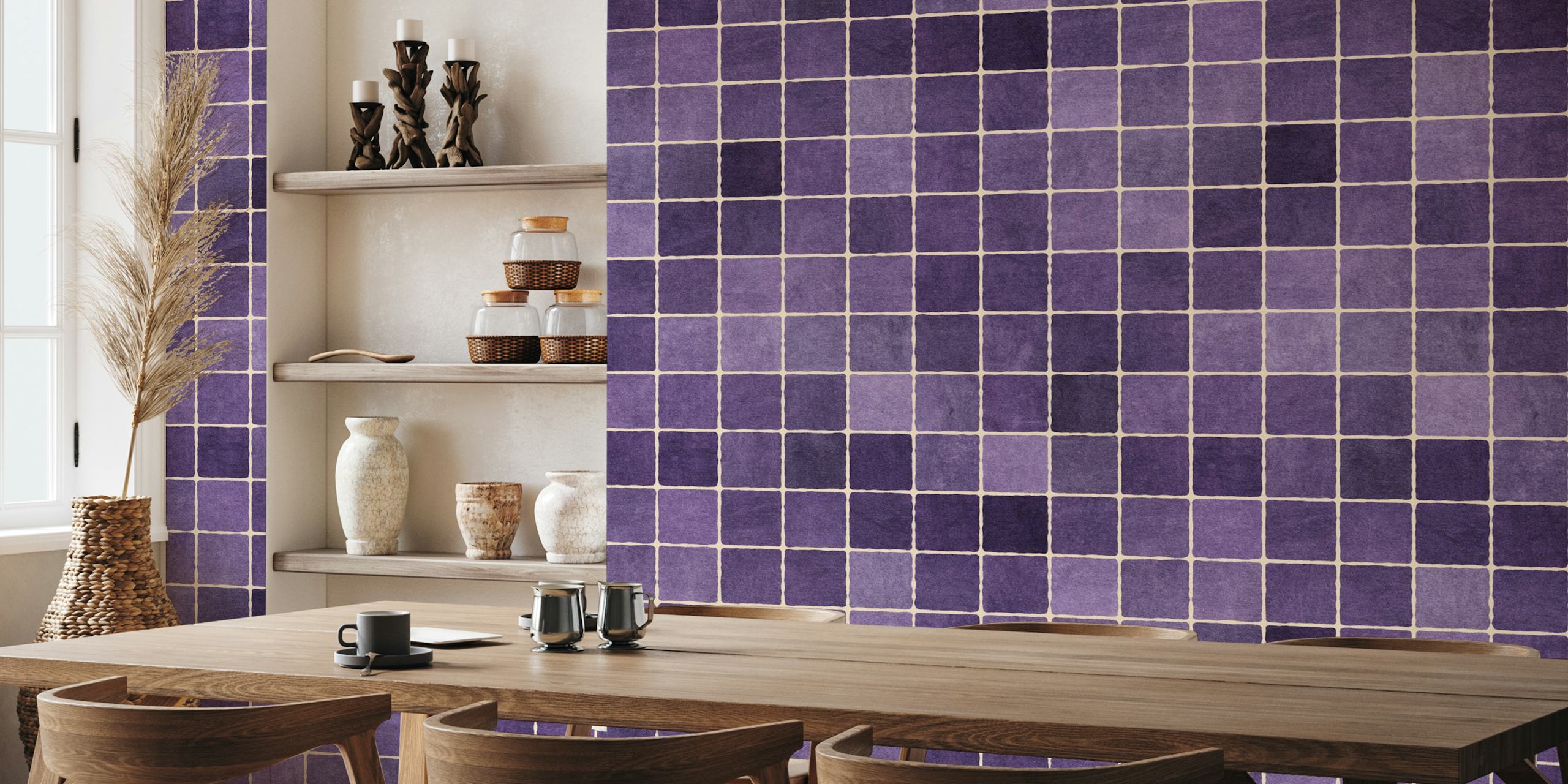 Mosaic - 001 - Amethyst wallpaper in a decorative setting