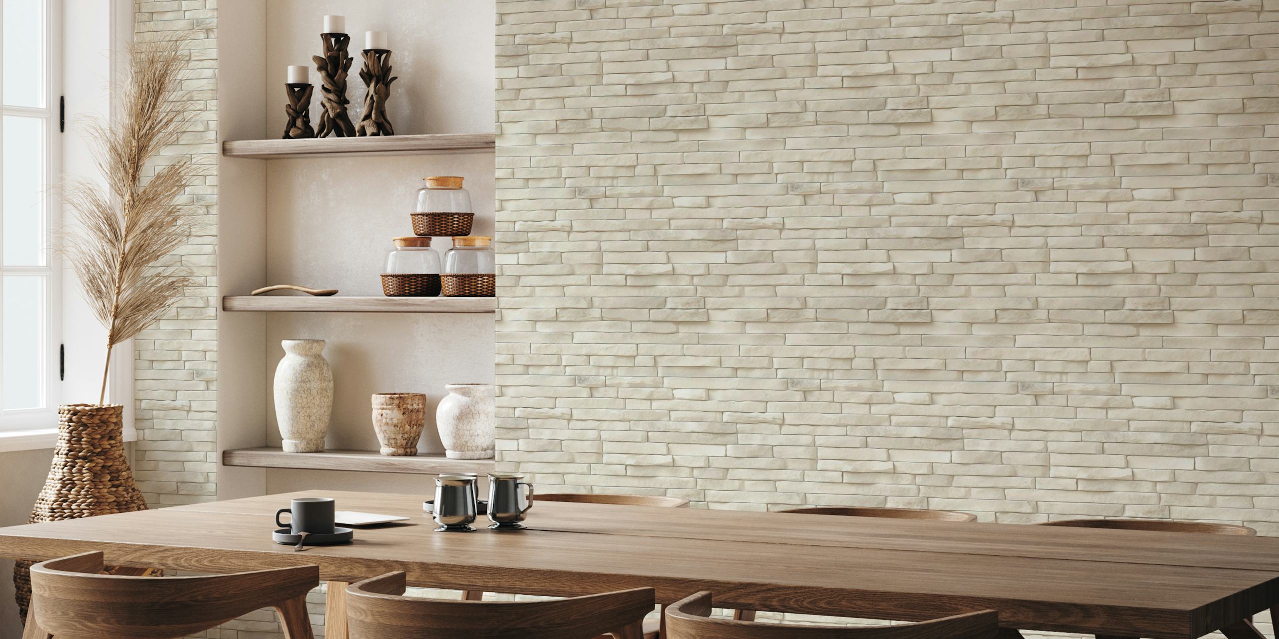 White Brick Wall pattern 5 i ett rum