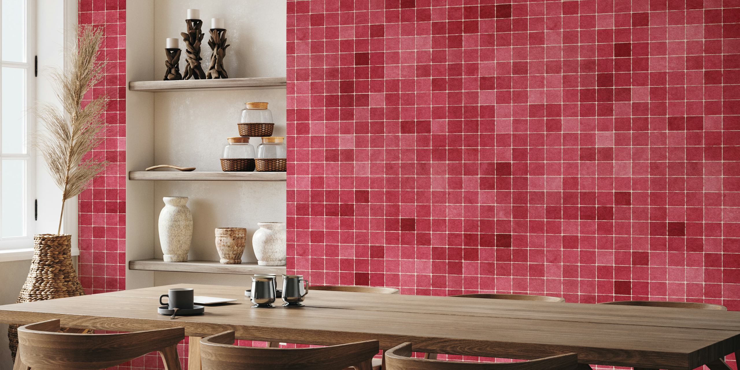 Papier Peint Goji Berry Mosaic Dans Une Pièce
