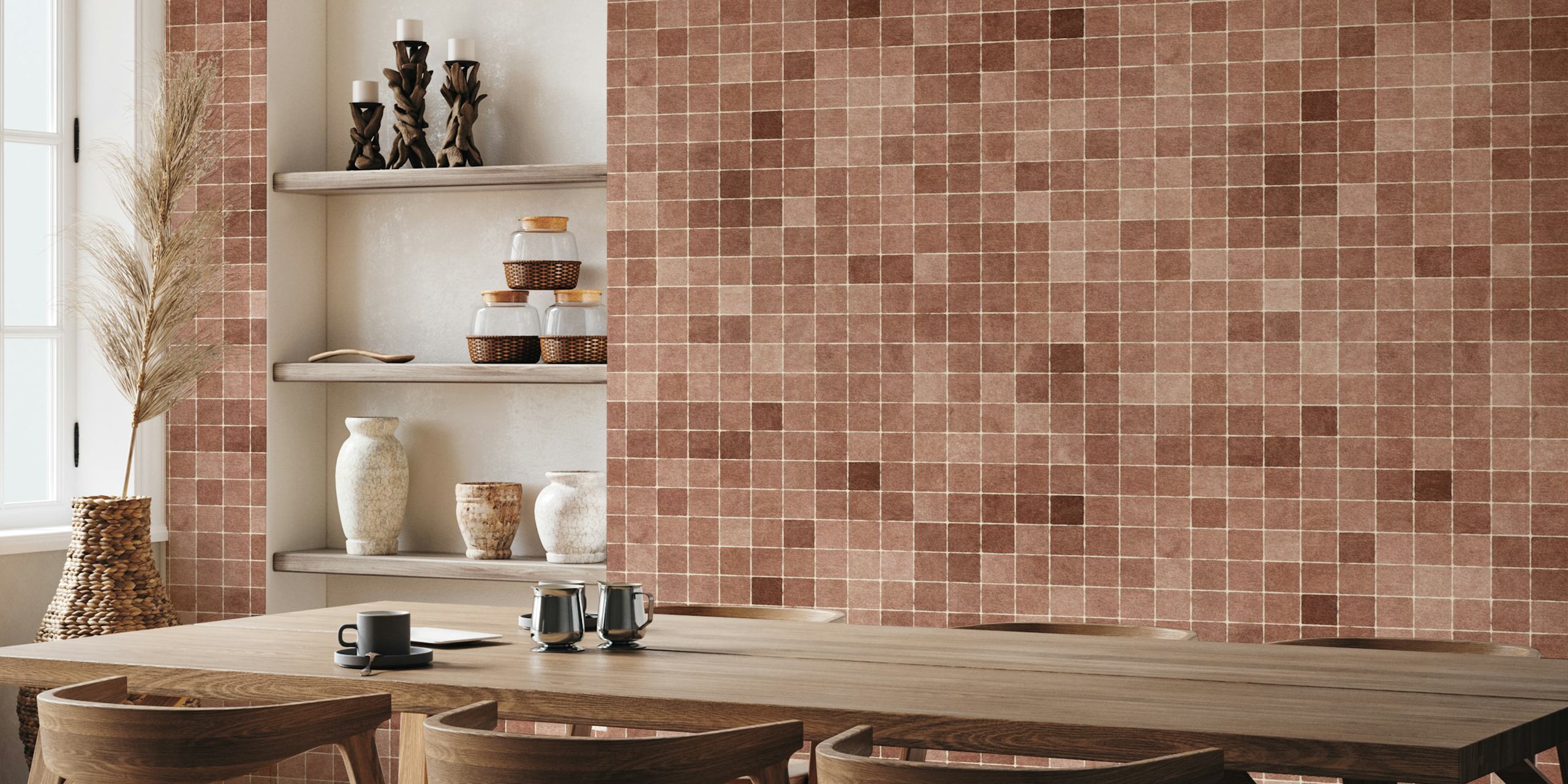 Mosaic - 002 - Leather wallpaper in a room