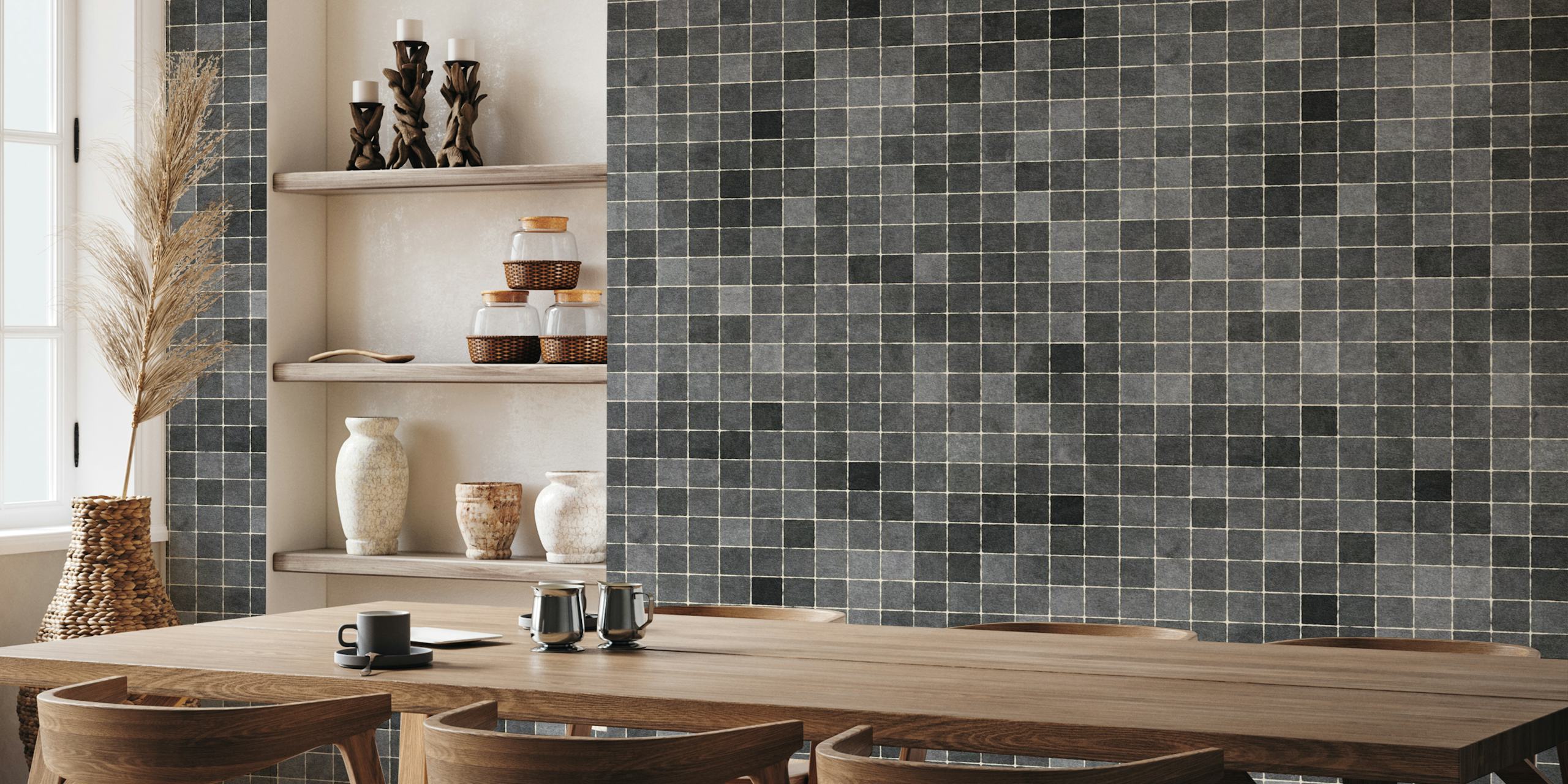 Mosaic - 002 - Coal papel de parede em uma sala