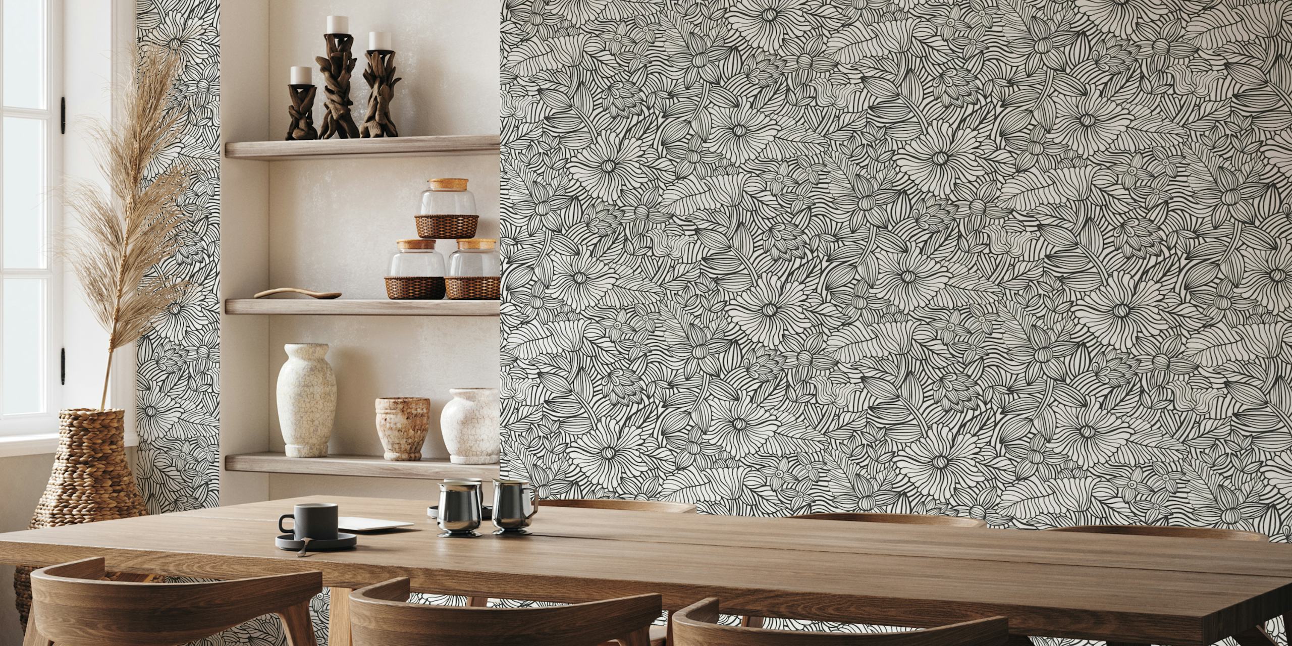 Wilderness - Black wallpaper in a room