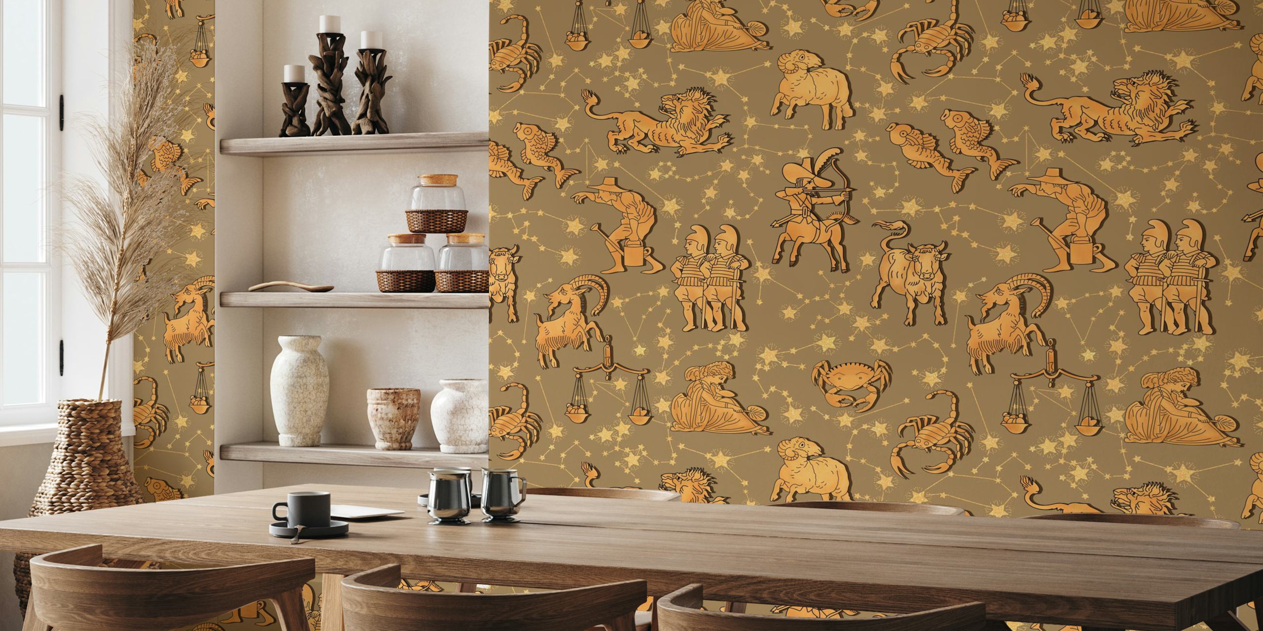 Design de papier peint Zodiac Signs and Constellations