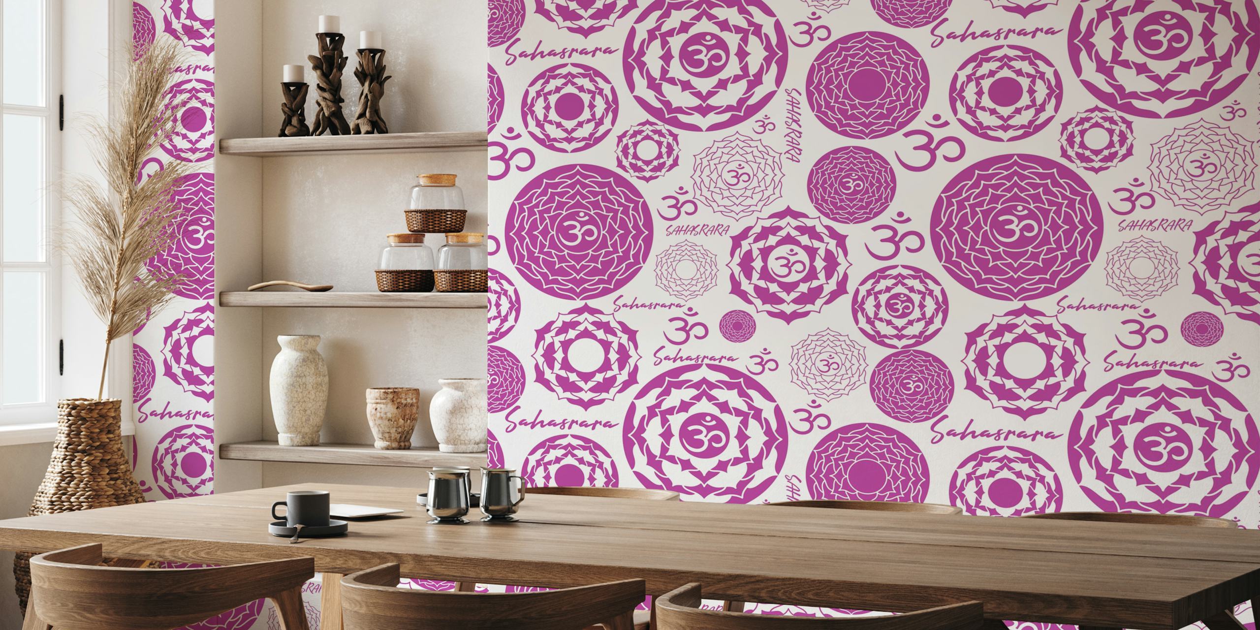 Crown Sahasrara Chakra wallpaper in a room