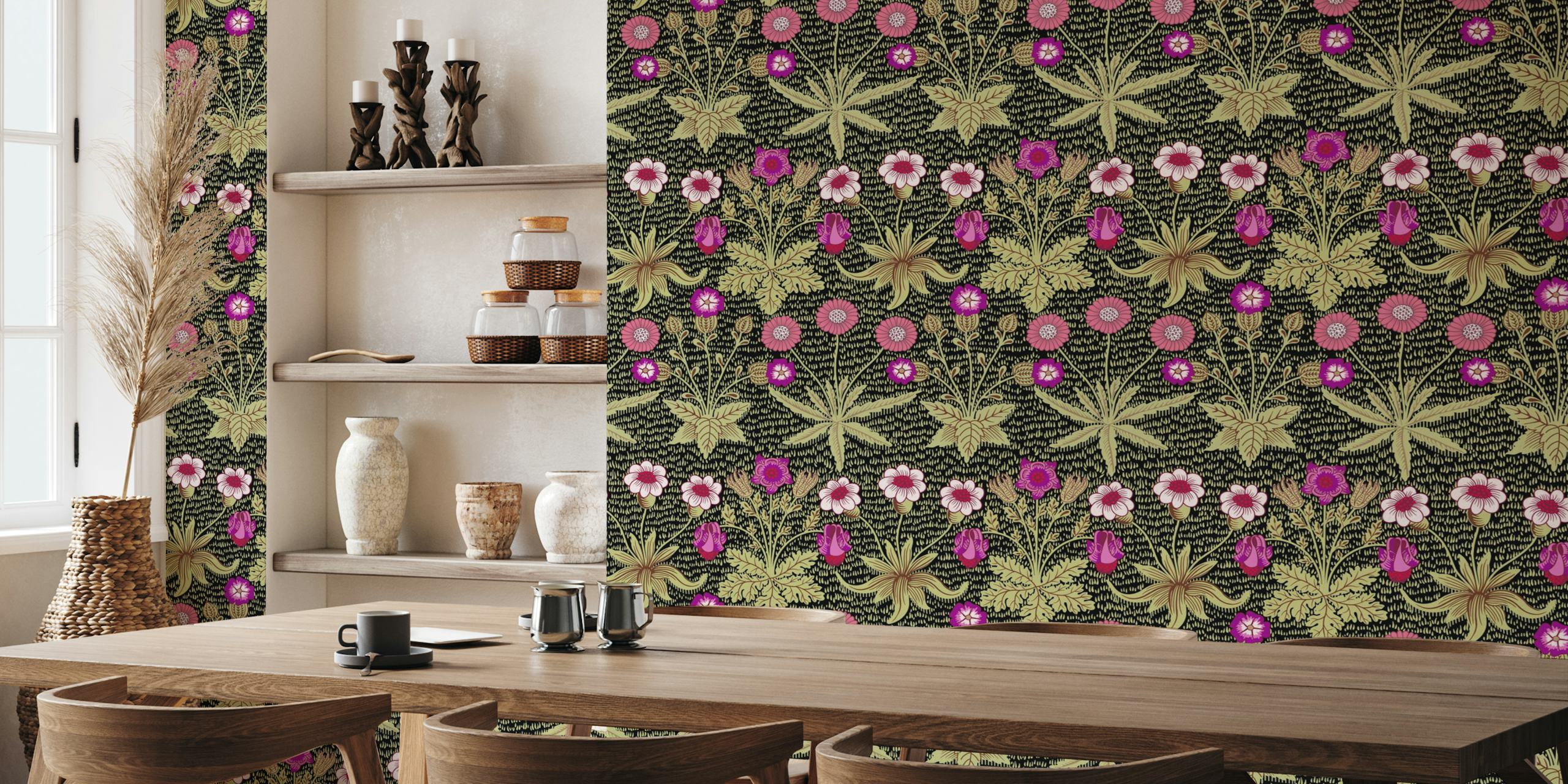Victorian Daisy wallpaper design i et rum