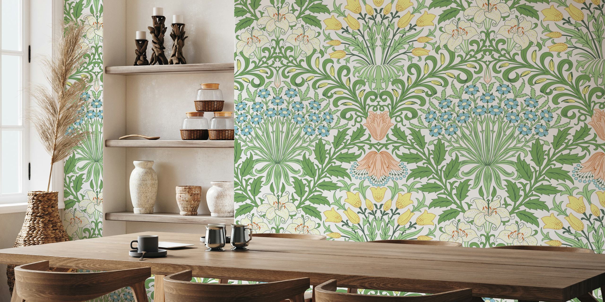 Victorian Garden design wallpaper in a room