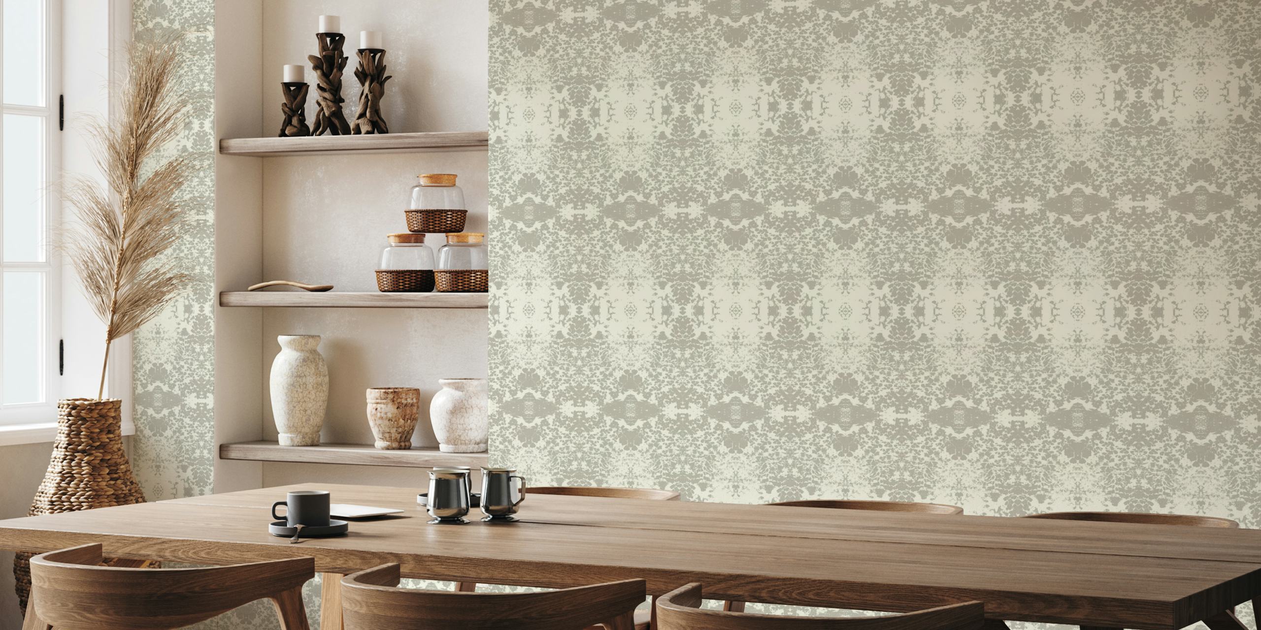 Abstract Nature Inspired Damask Touch - Grey