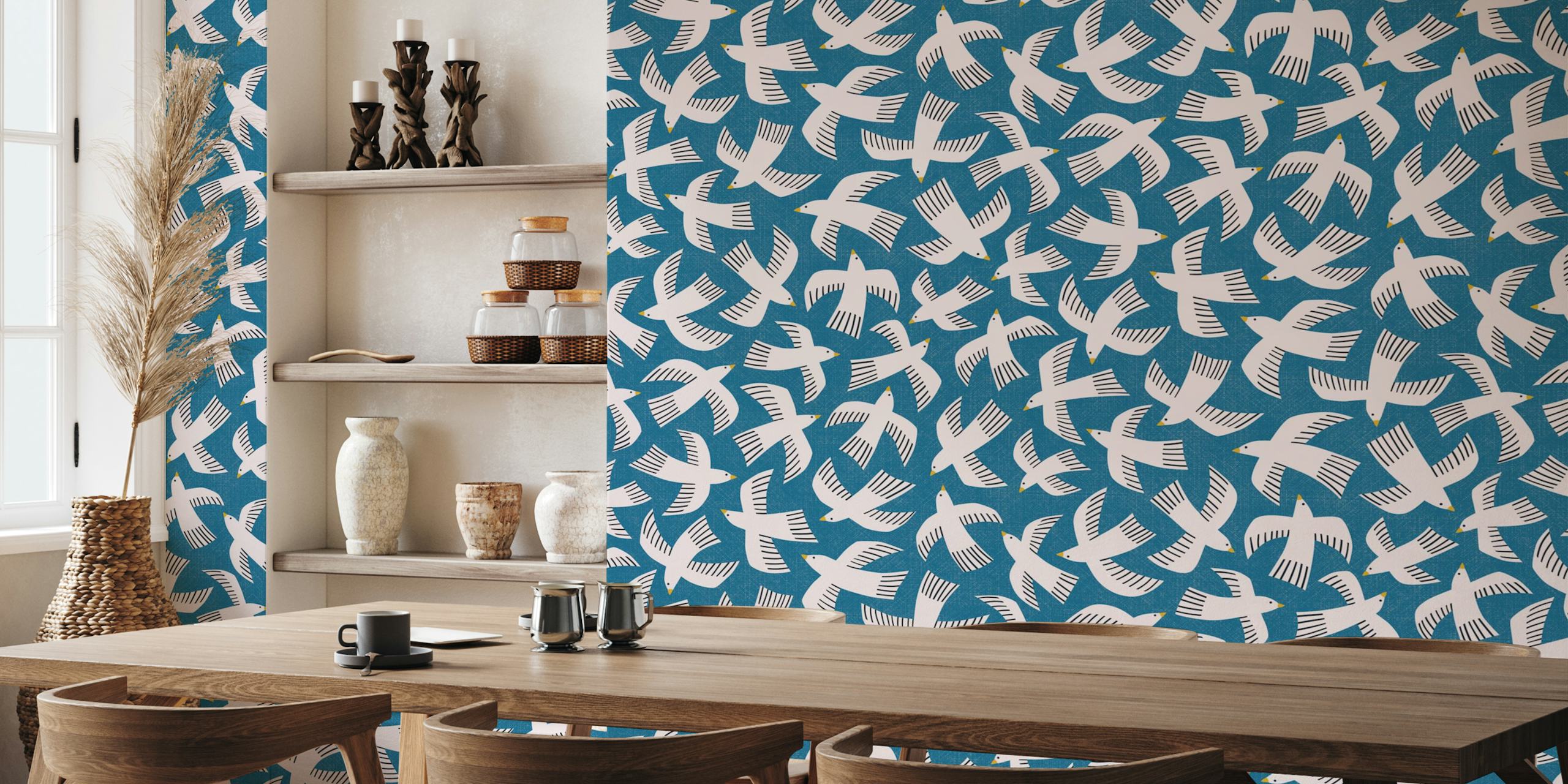 Flying birds sky design tapety