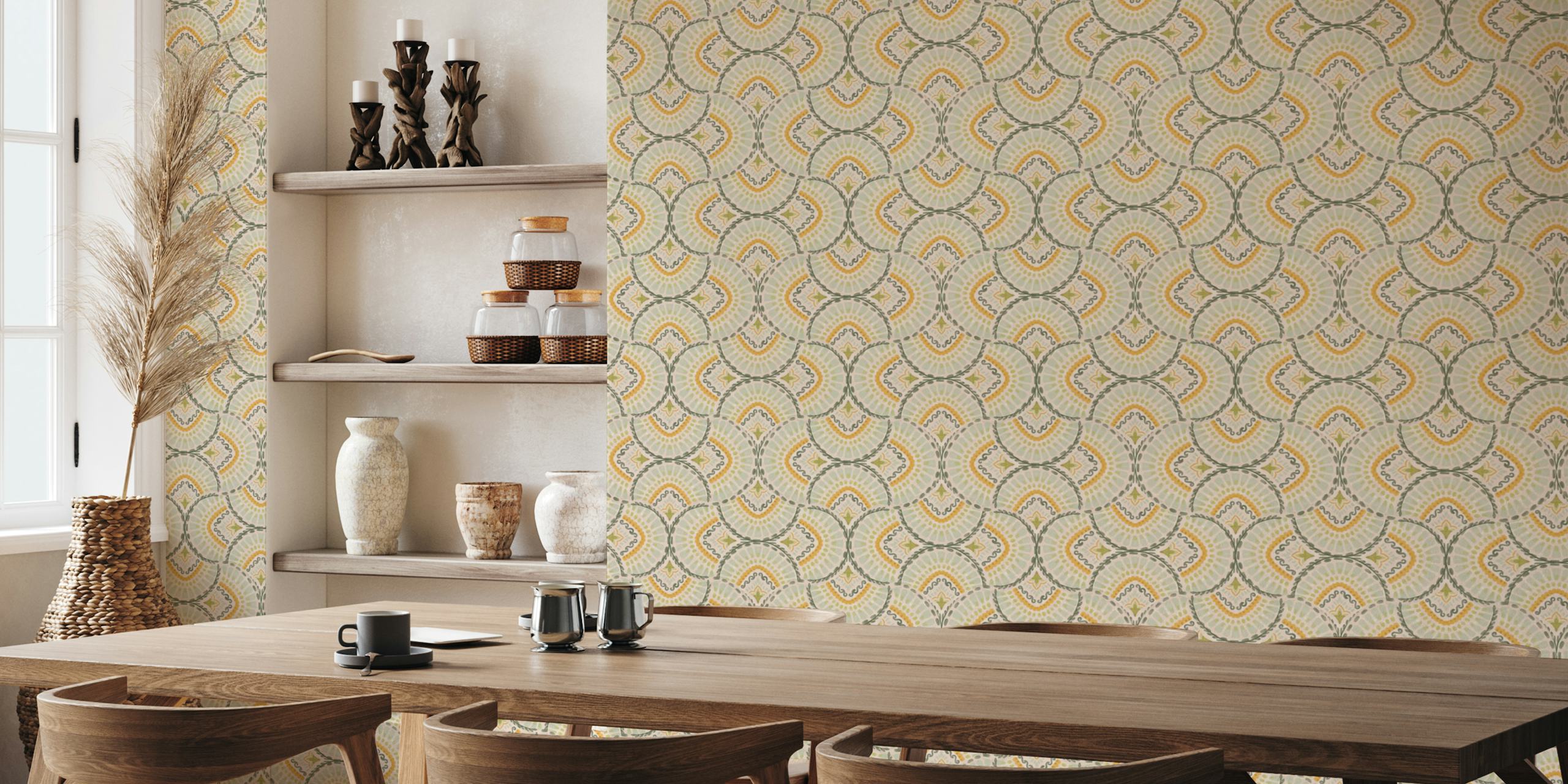 Vintage Boho Charm wallpaper pattern in a room