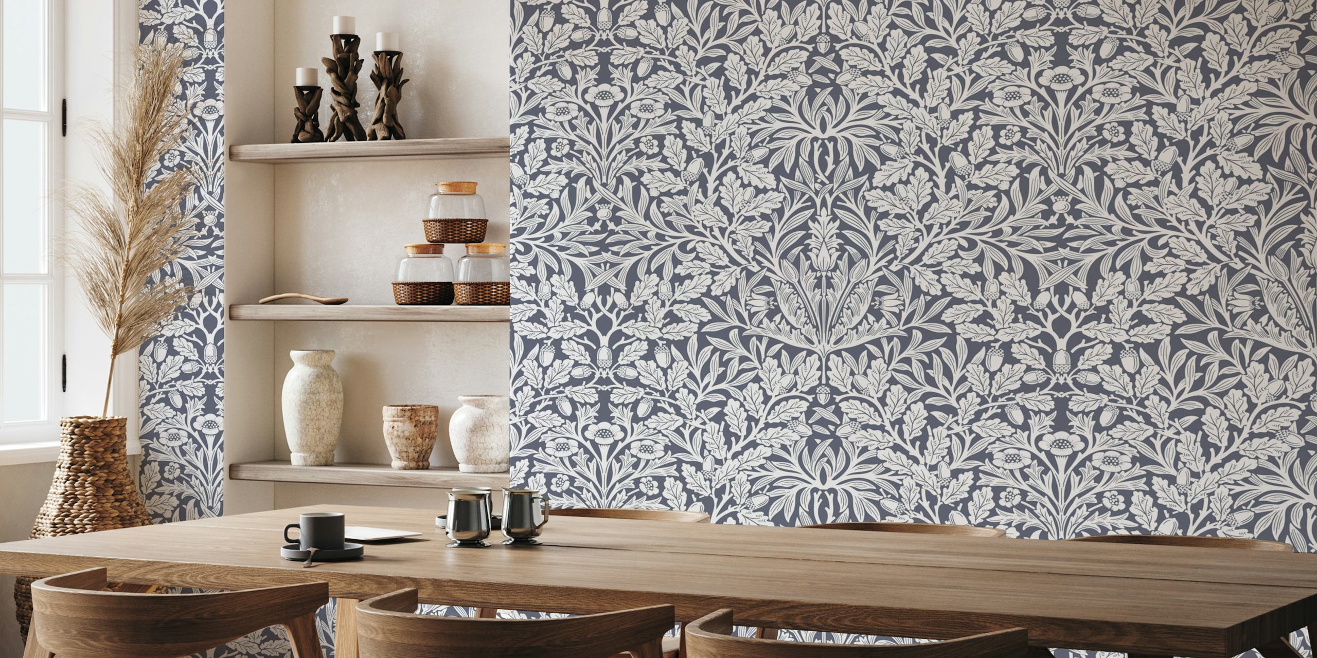 Papel pintado Victorian Acorn pattern en una habitación