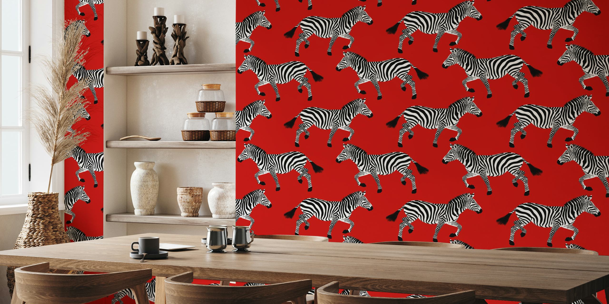 Design tapety Zebra v místnosti