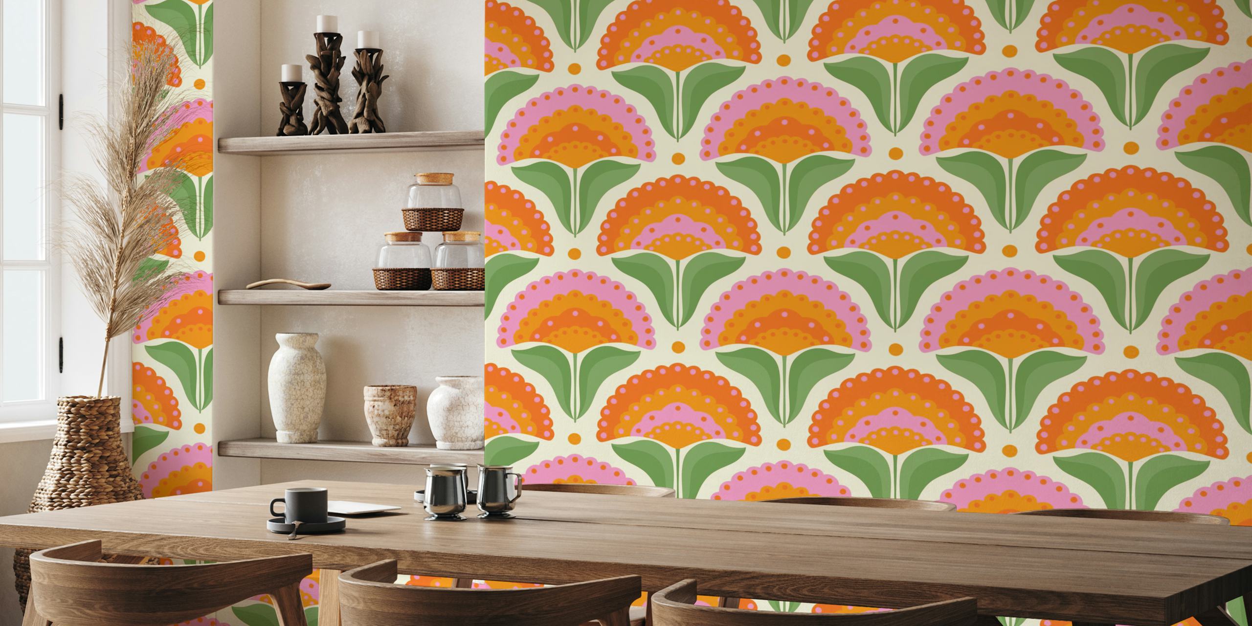 Floral Majesty Decor wallpaper in a room