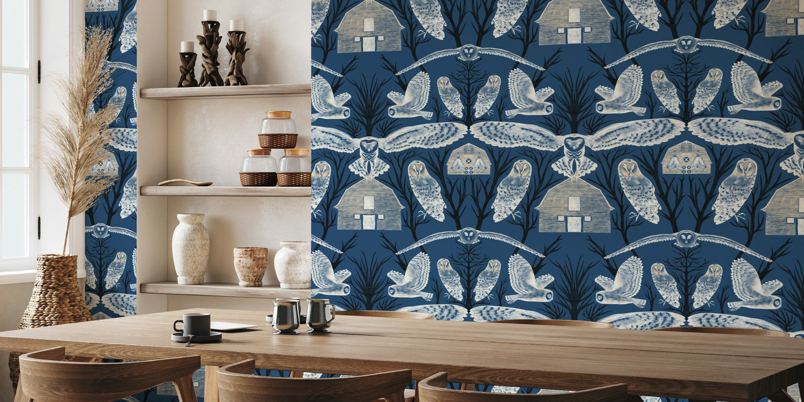 Tapeta Midnight Owl Haven v pokoji