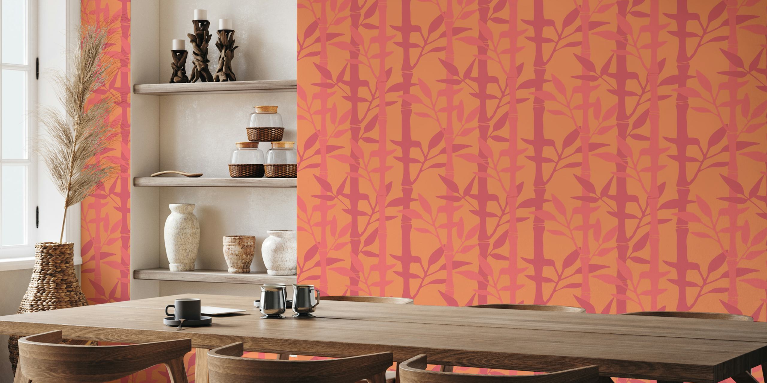 Papier peint Bamboo Forest dans une pièce vibrante