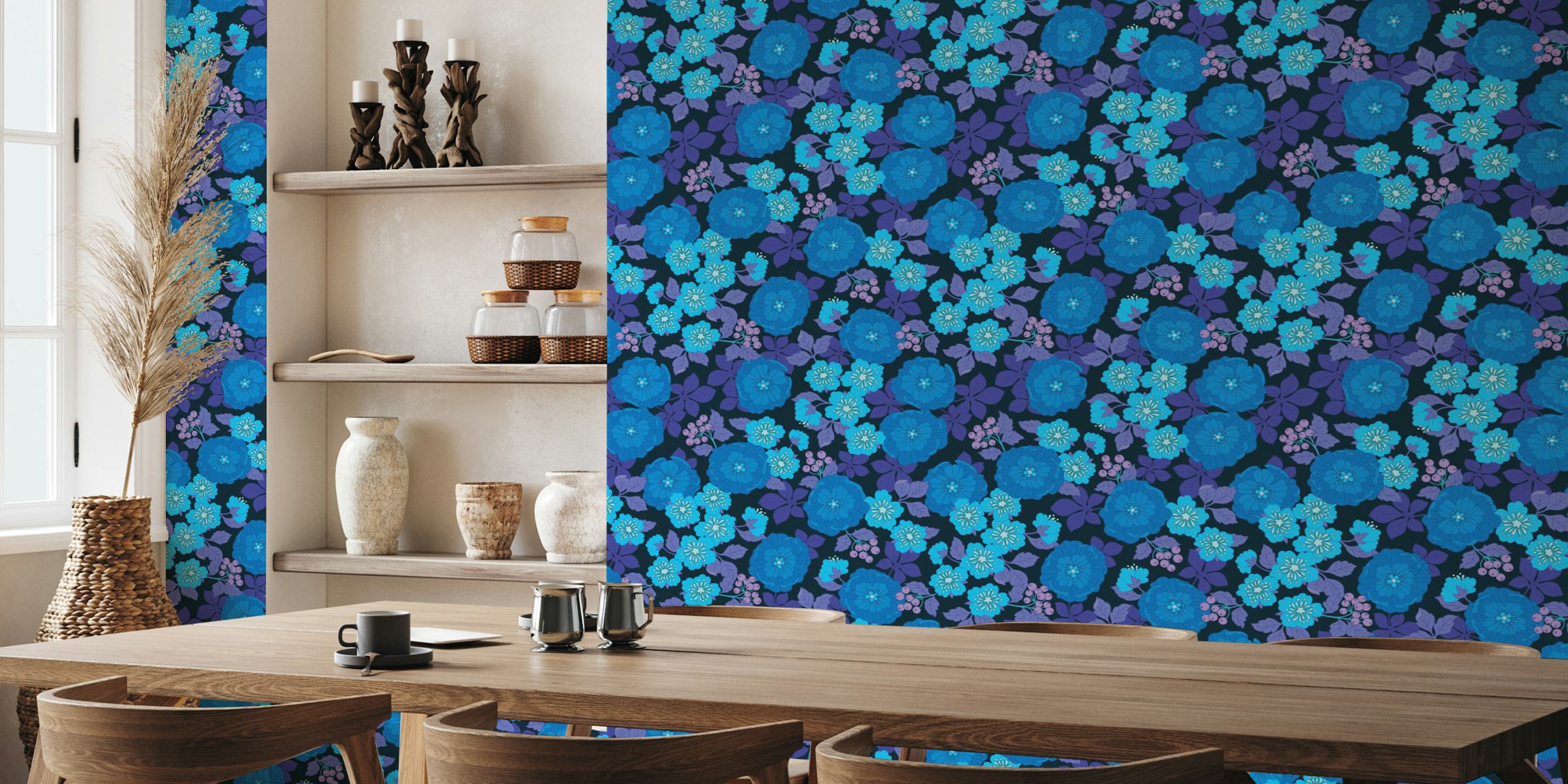 Tapeta kwiatowa z Anna-Lena (niebieskimi) kwiatami