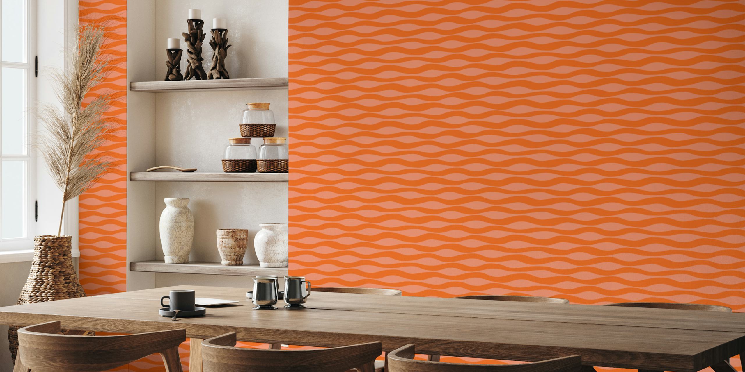 Tapeta Ripples Abstract Stripes v moderním interiéru