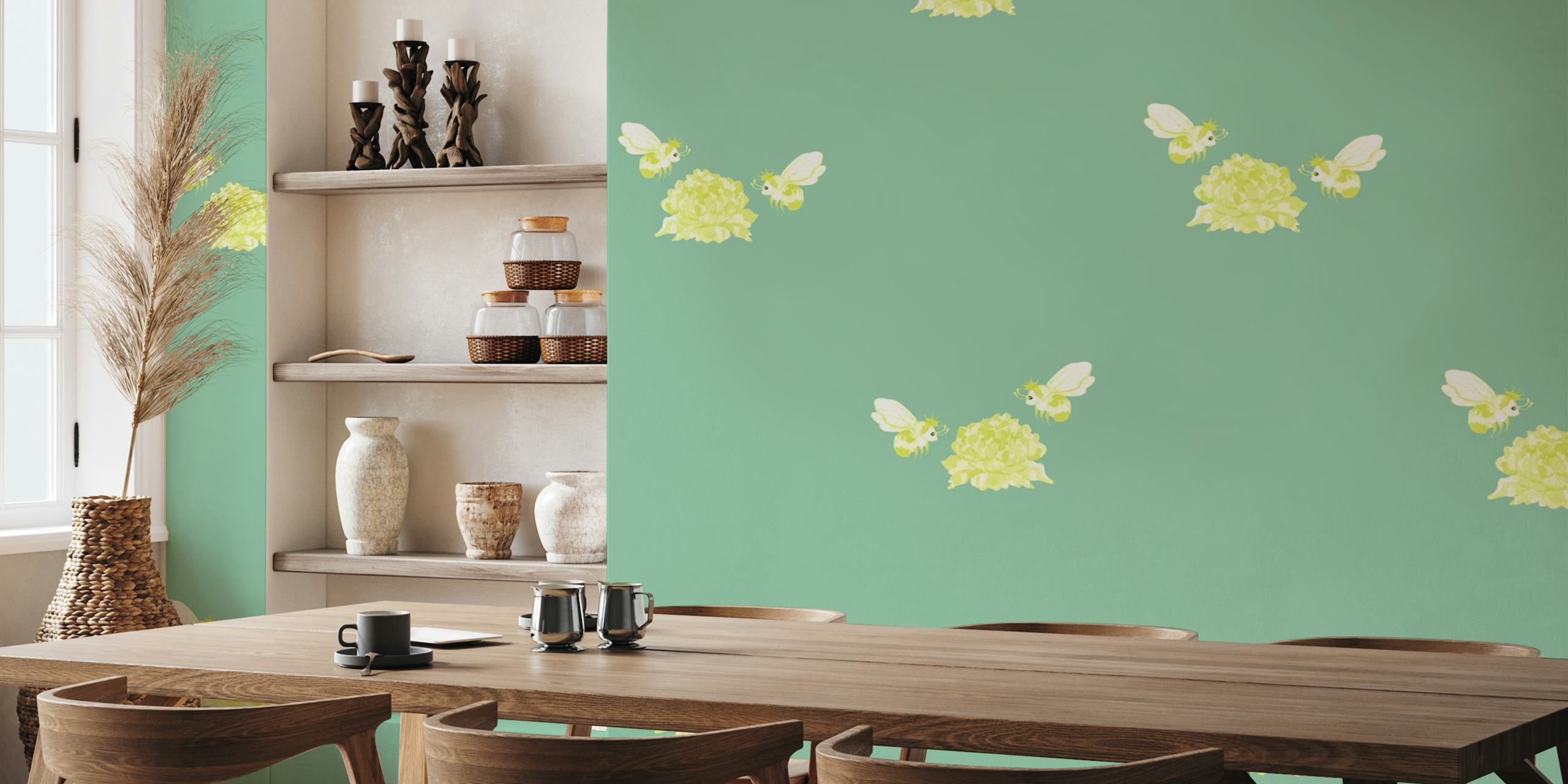 Kuchika Rahasya Flower And Bee 7 wallpaper in room