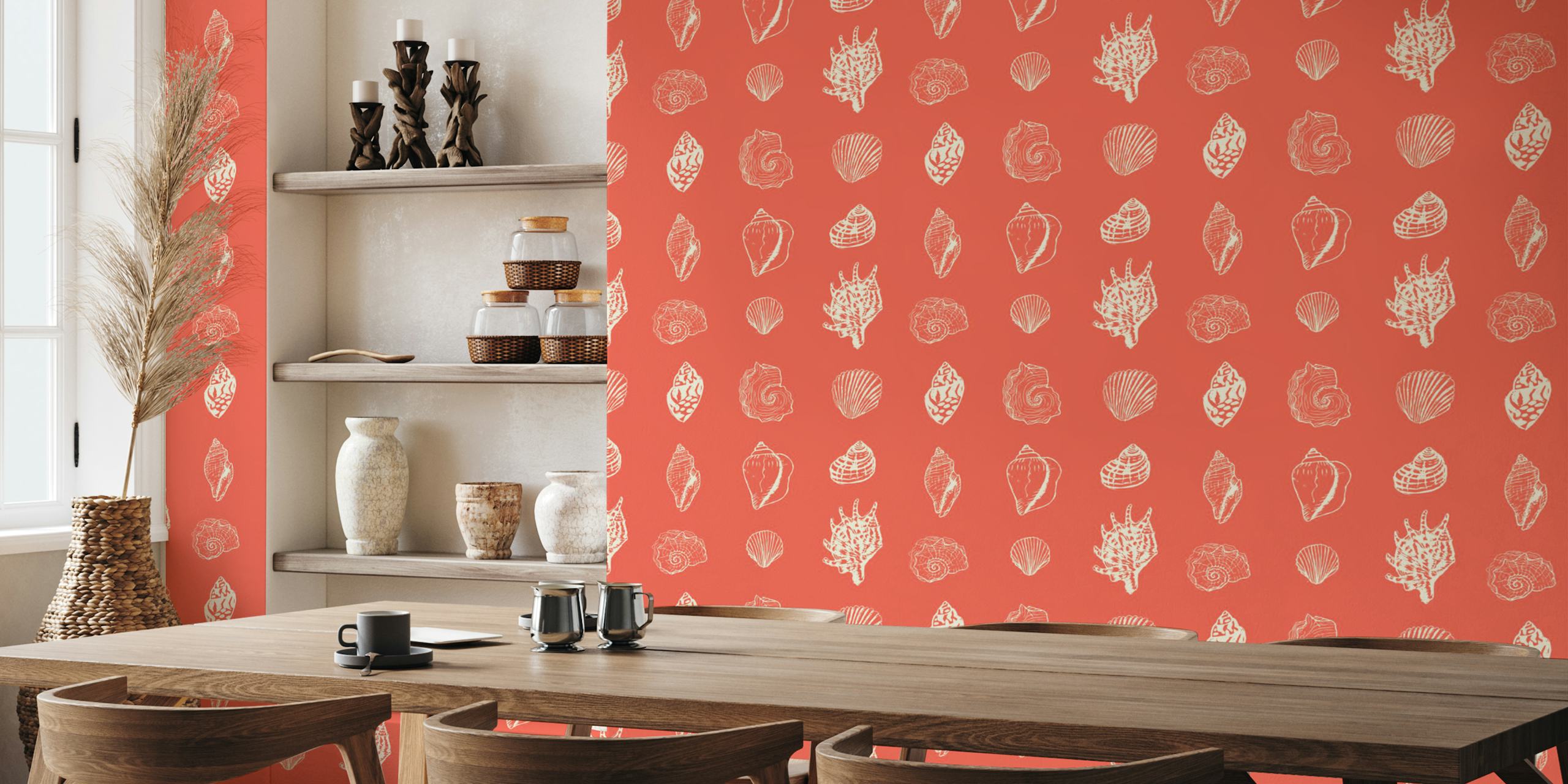 Seashell Serenade wallpaper in a room