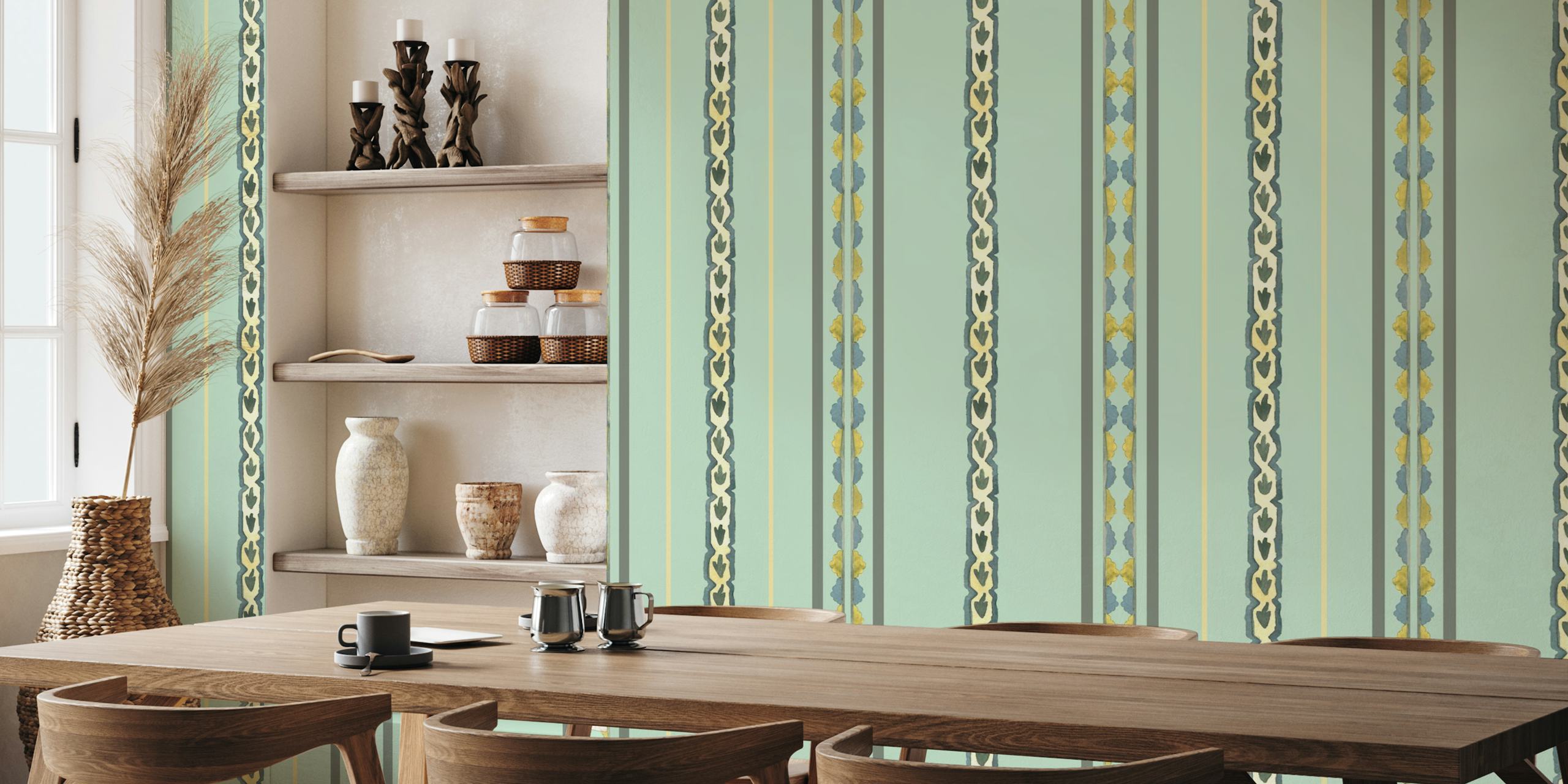 Eternal Paisley wallpaper displayed in a room