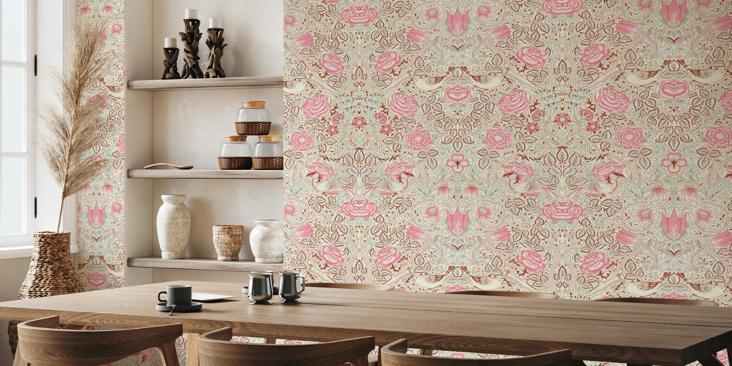 Victorian Rose 10 blommönsterdesign i rum