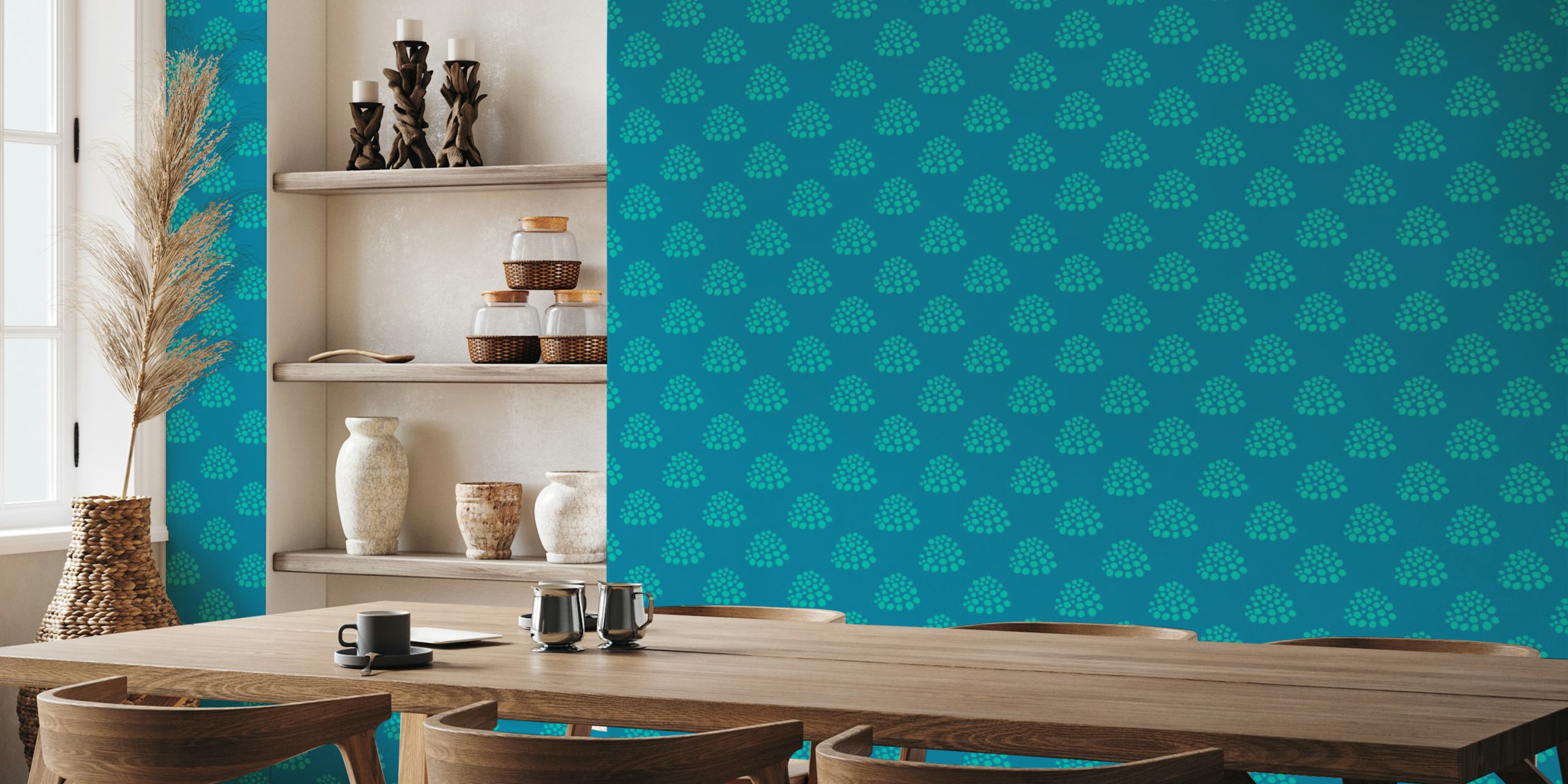 Dotty Retro Dot Abstract Tapete in einem Zimmer