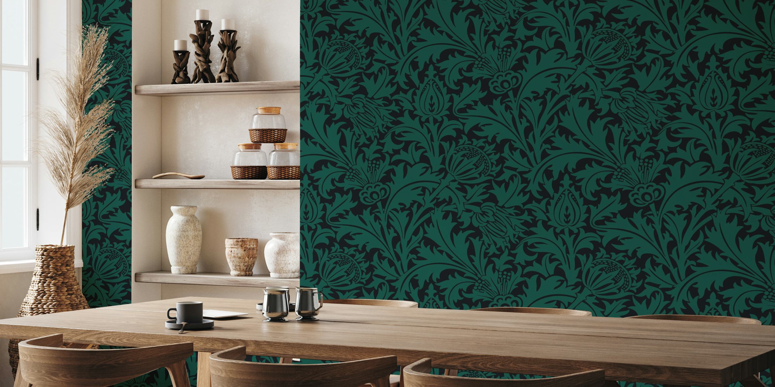 Victorian Pure Thistle 4 tapetti huoneessa