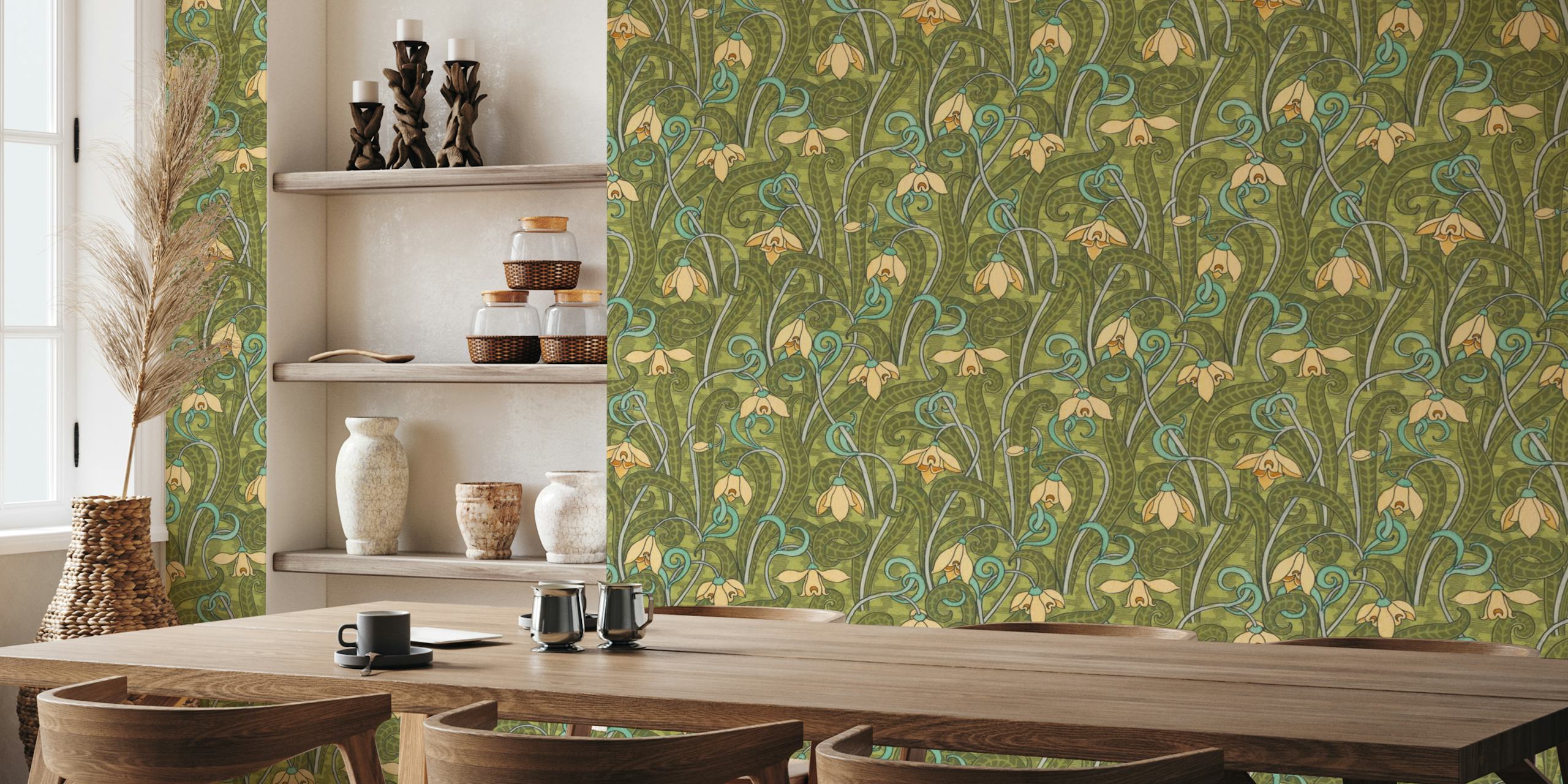 Maurice Pillard Verneuil Snowdrops wallpaper design