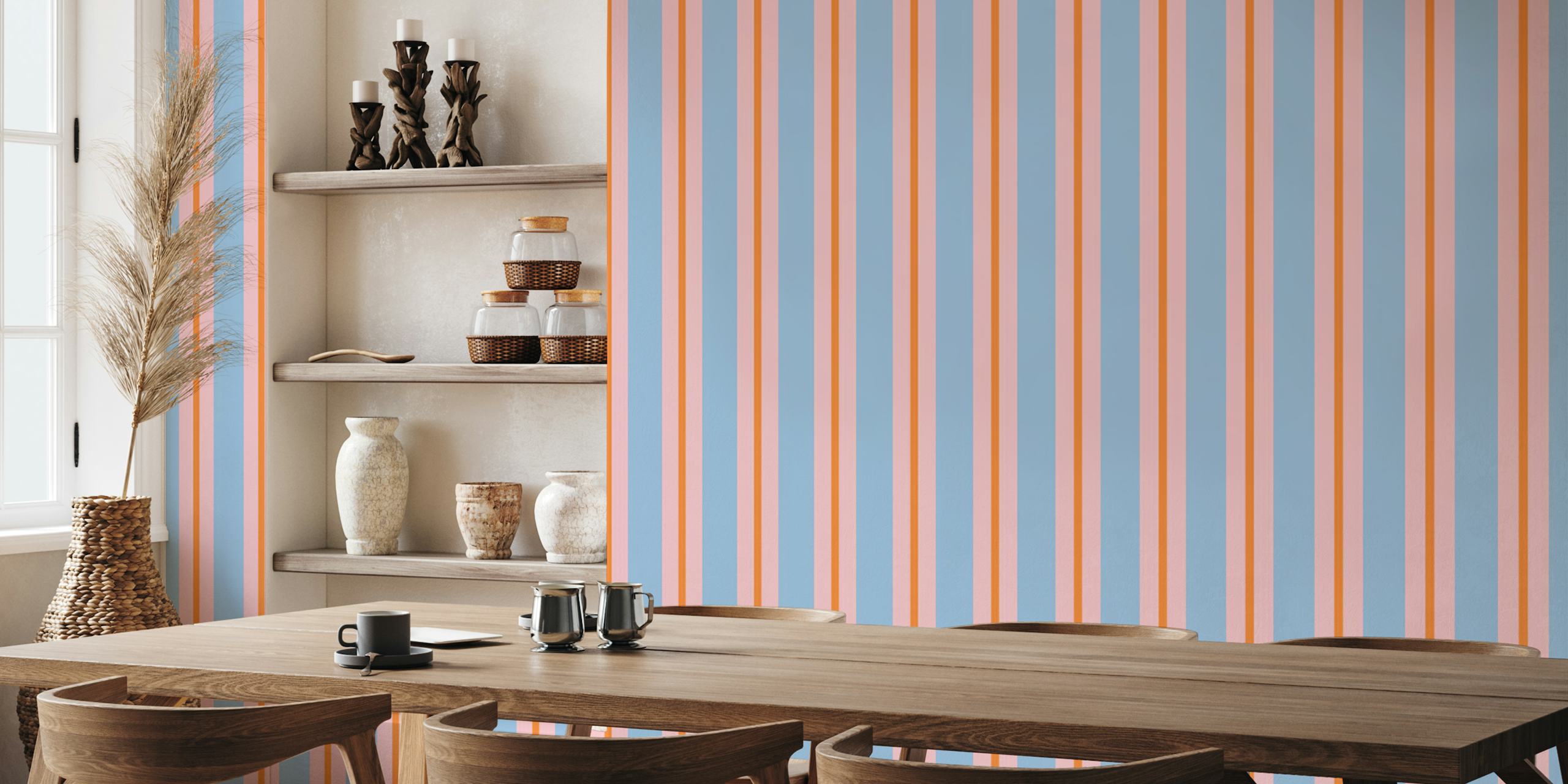 Charming Vertical Stripes wallpaper in a room