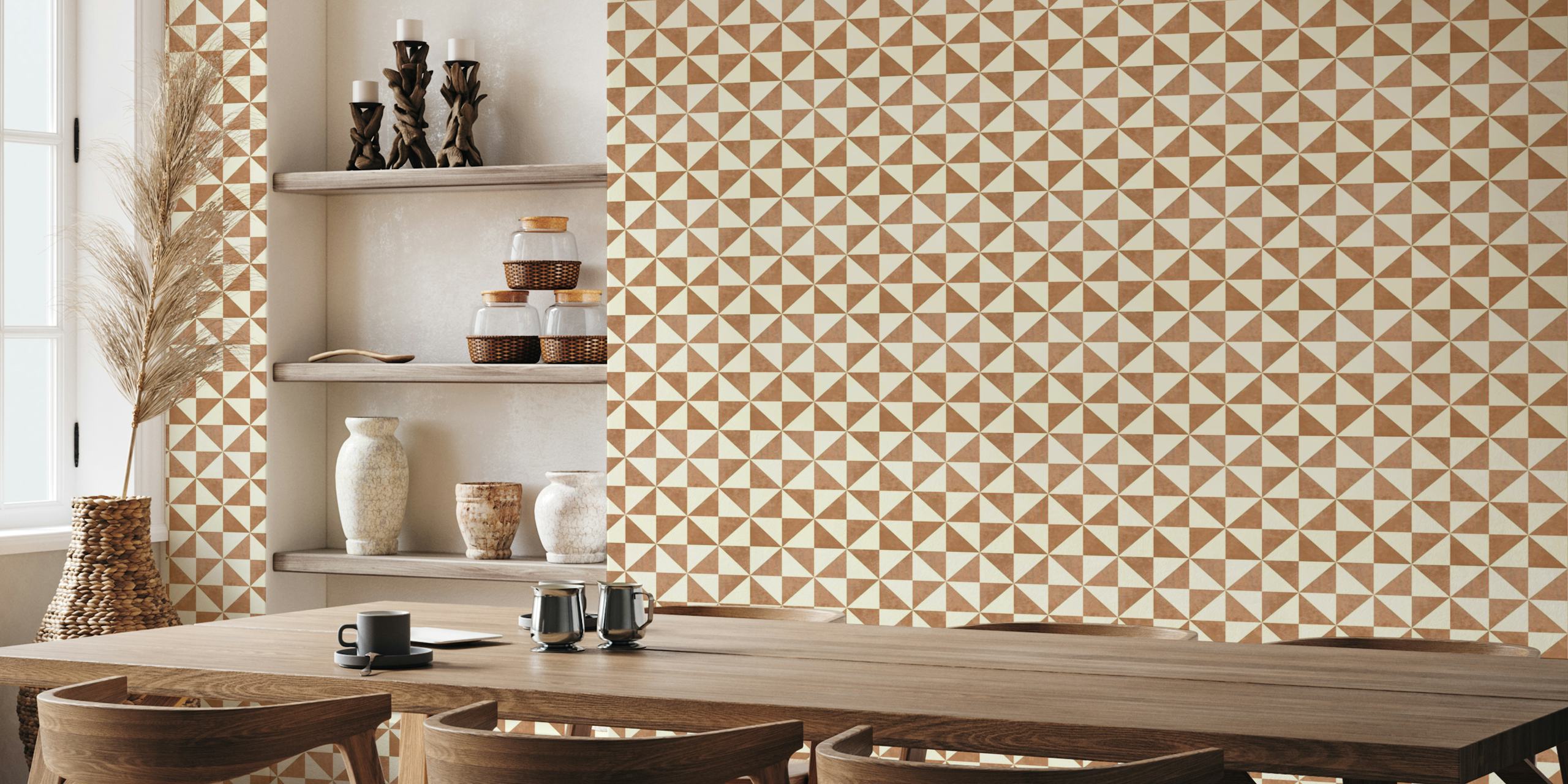 Rustic Geometric Mosaic Tiles tapetdesign