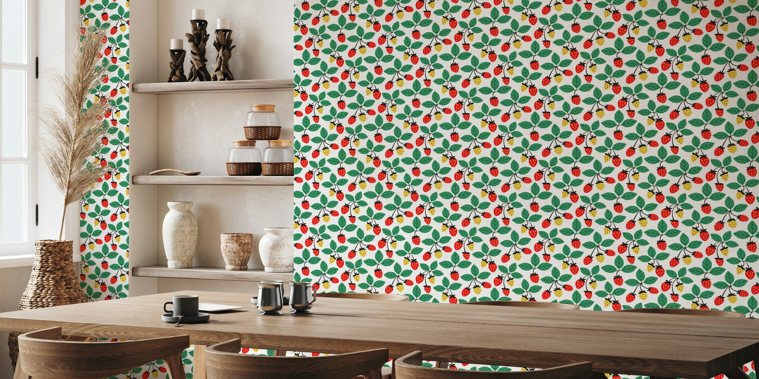 Strawberry Patch tapet i et rom