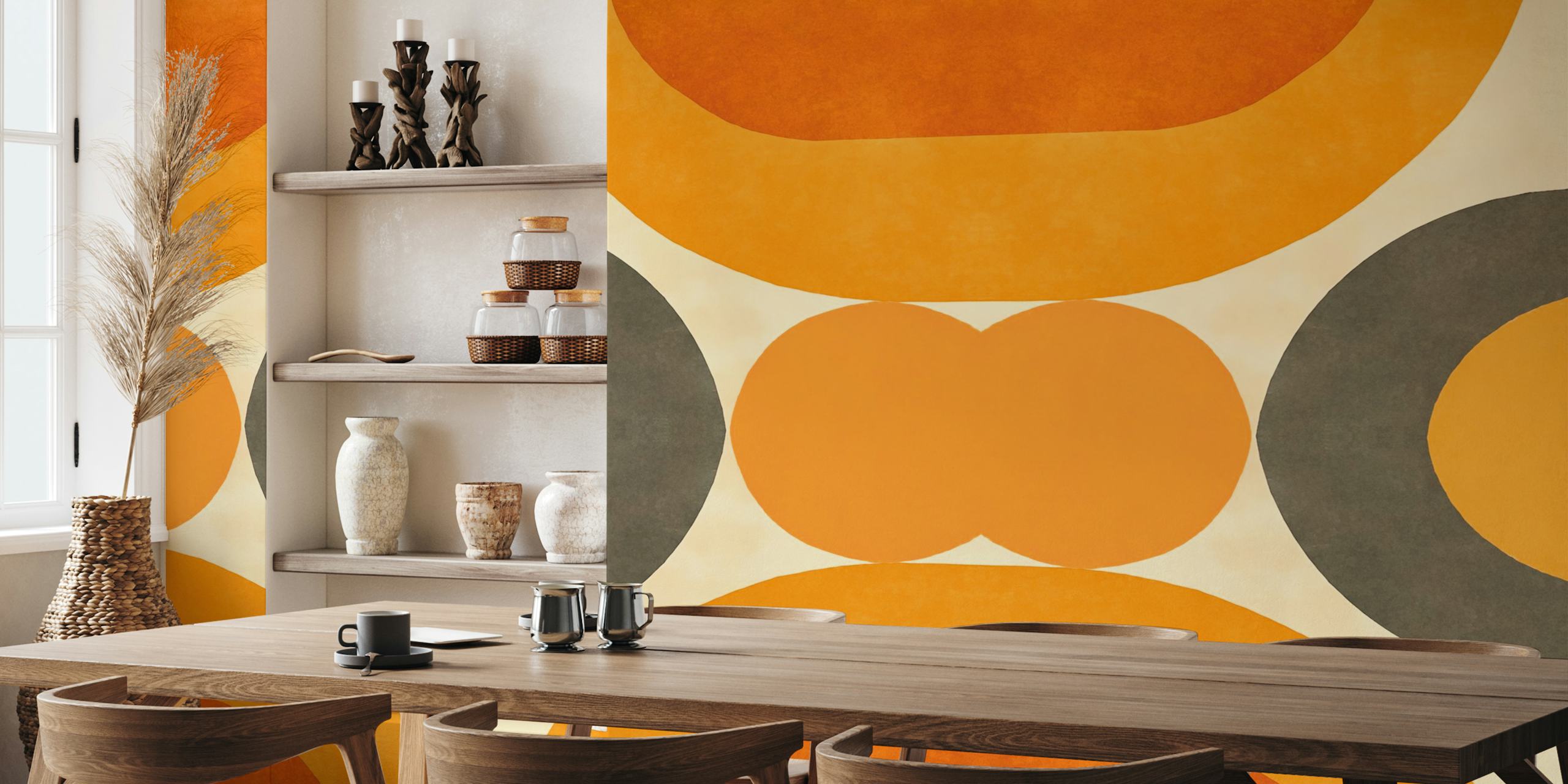 Design tapet Mid Century Roundish Shapes