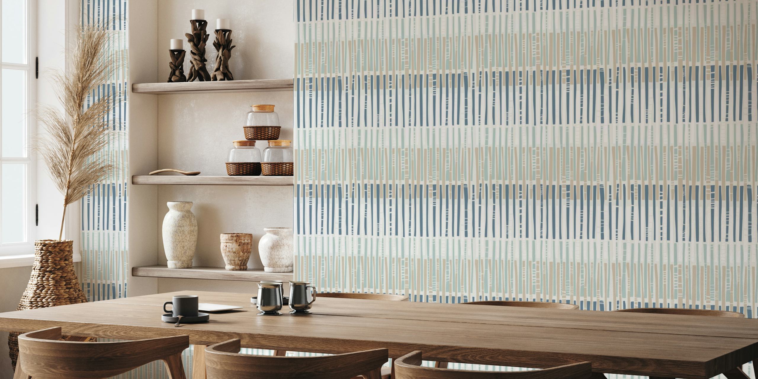 City life geometrics beams ταπετσαρία σε ένα δωμάτιο