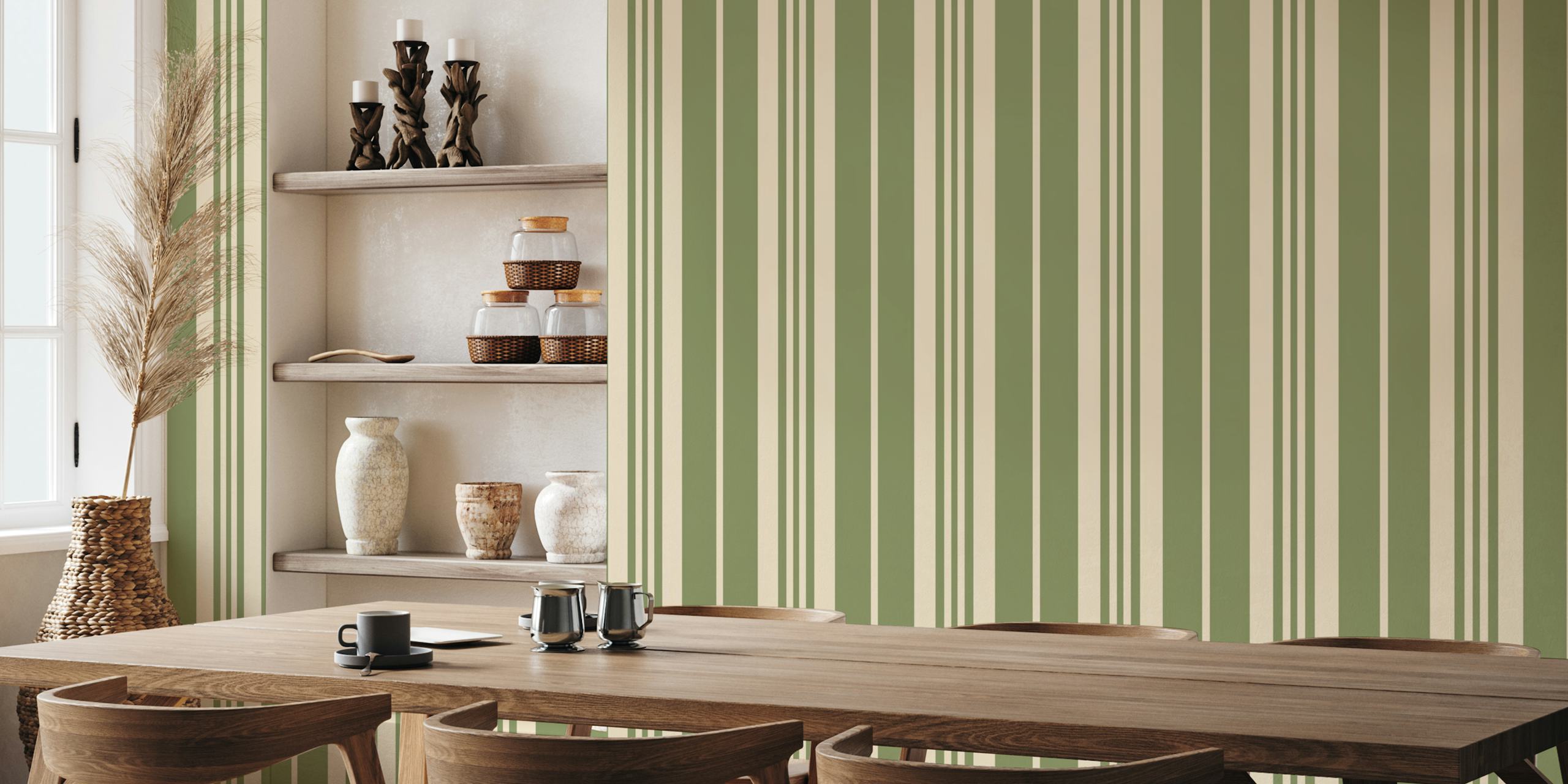 Classic vintage stripes pattern u sage tapeti
