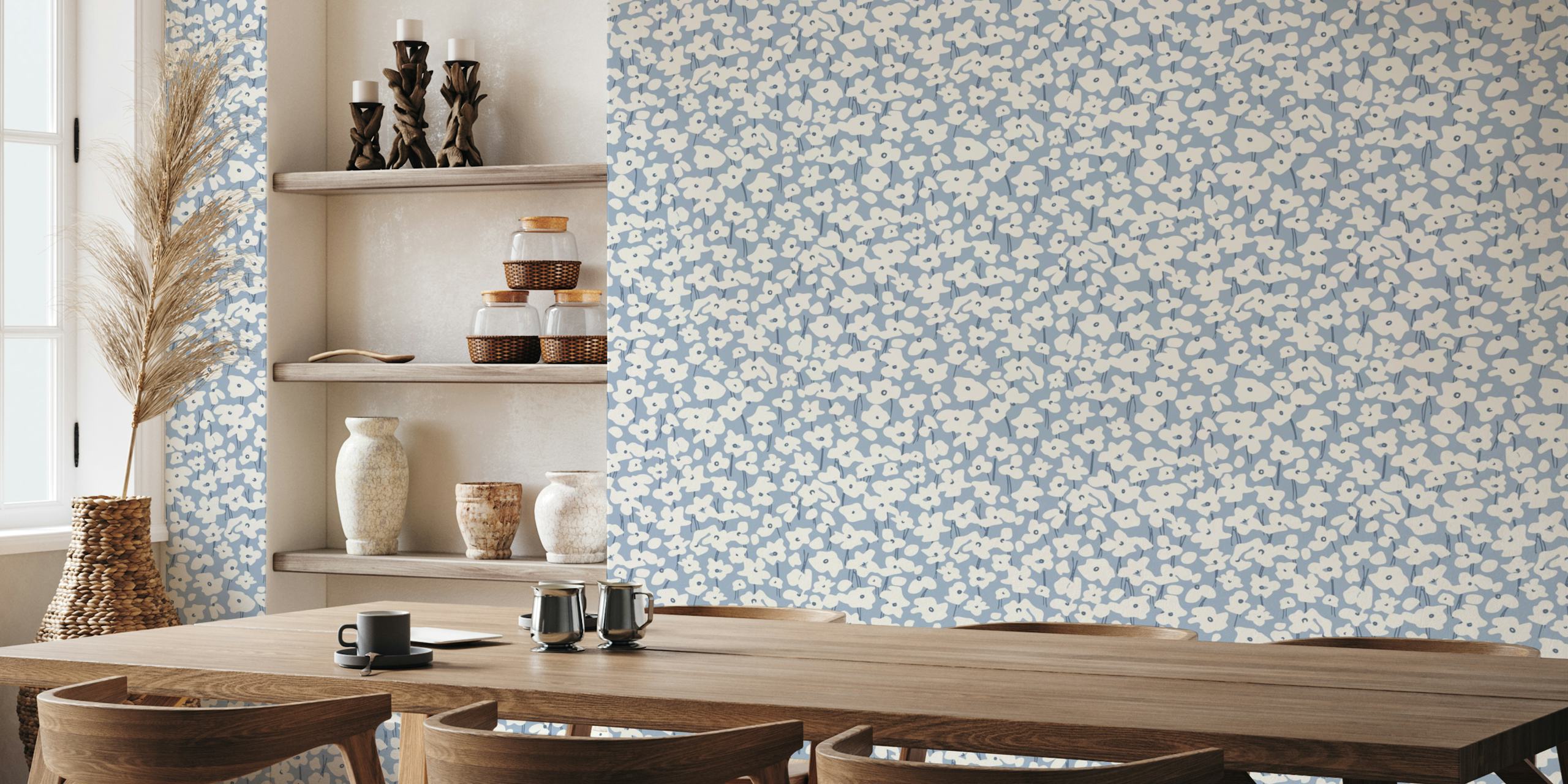Papel pintado Floral Pattern en una habitación