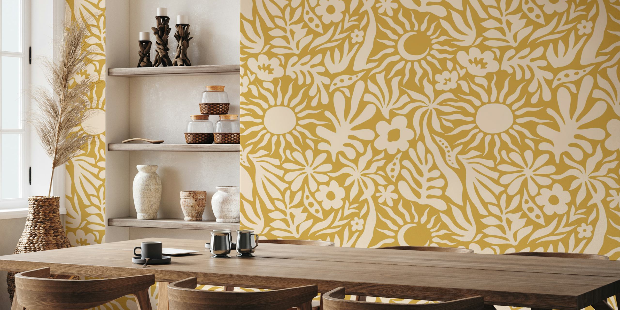Diseño de papel pintado Summer Sensations en una habitación